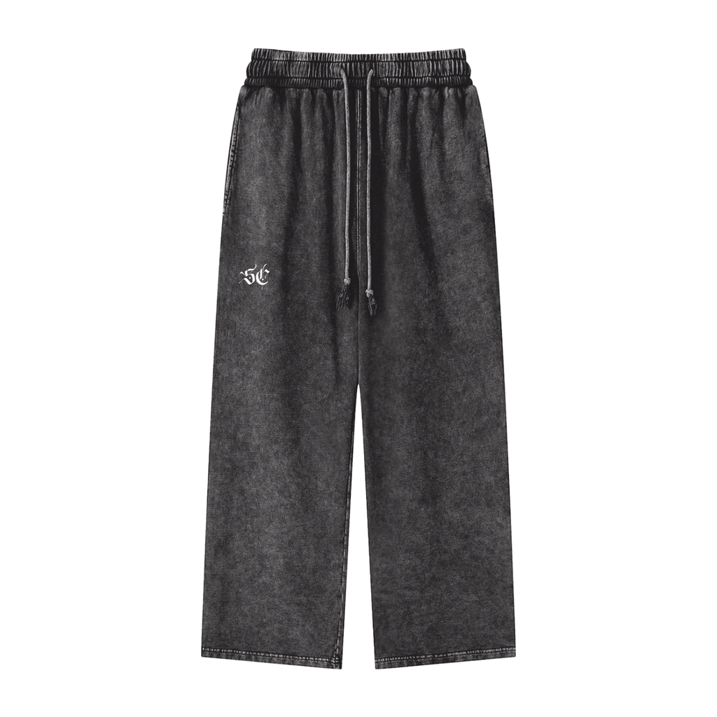Snow Washed Straight Leg Pants - *Signature*