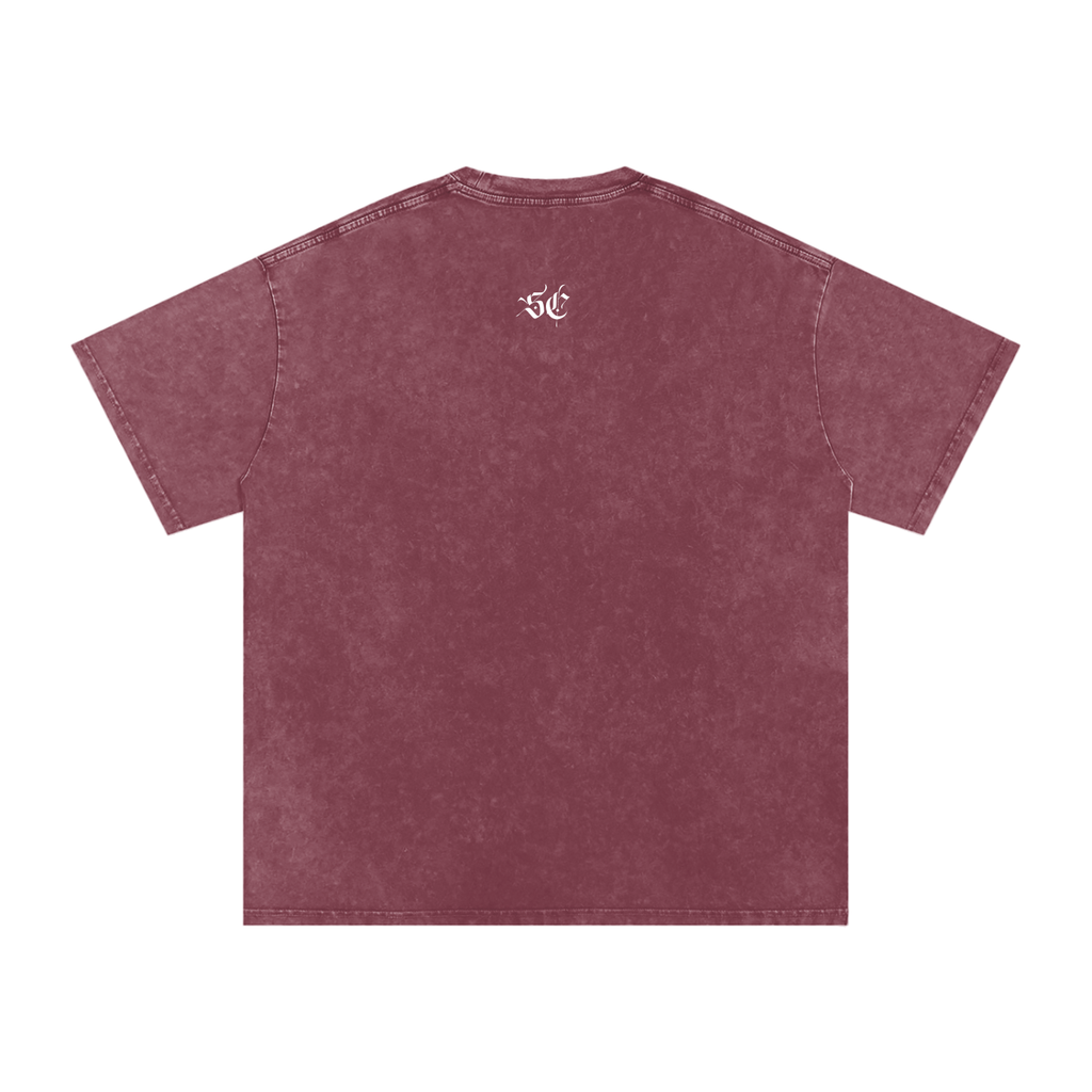 Snow Washed Oversized Cotton Tee