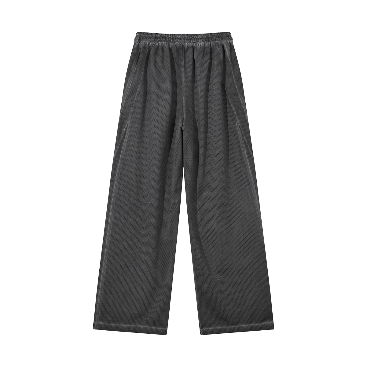 Vintage Wash Wide Leg Mesh Sweatpants