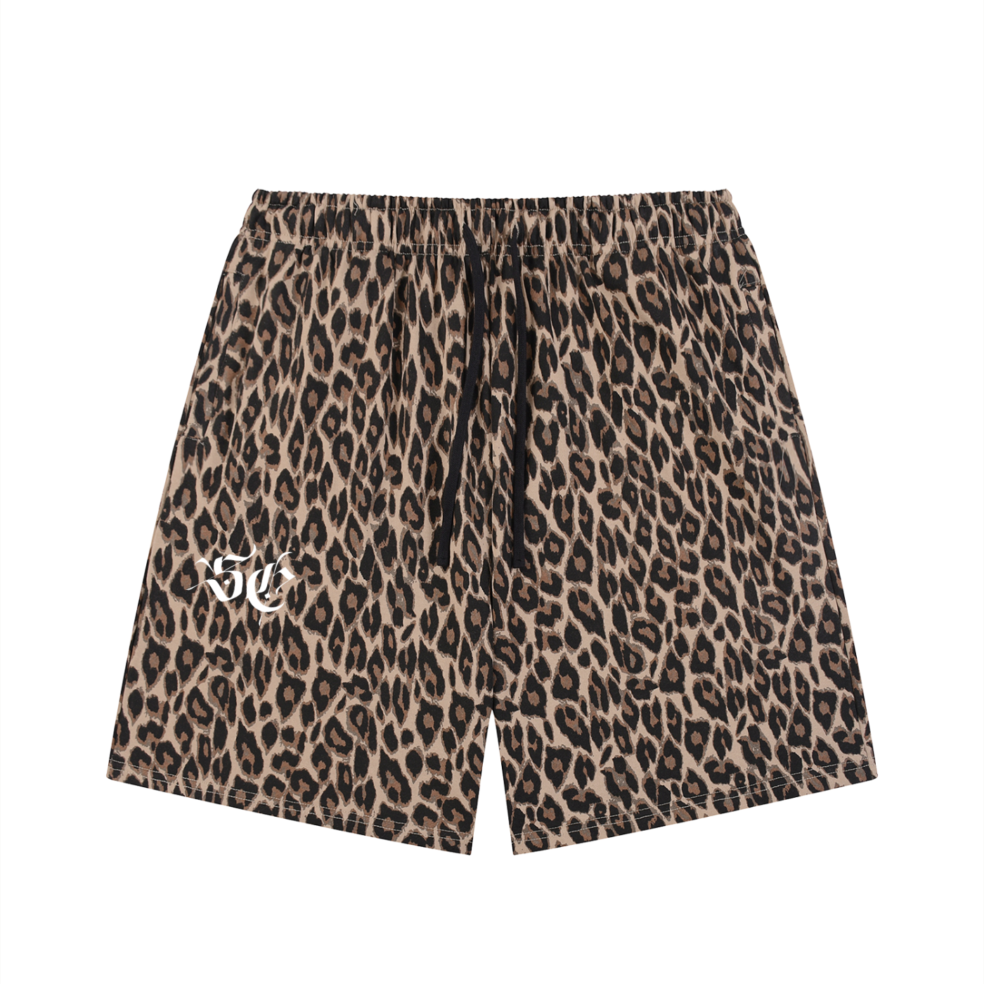 Heavyweight Leopard Drawstring Shorts - *Signature*