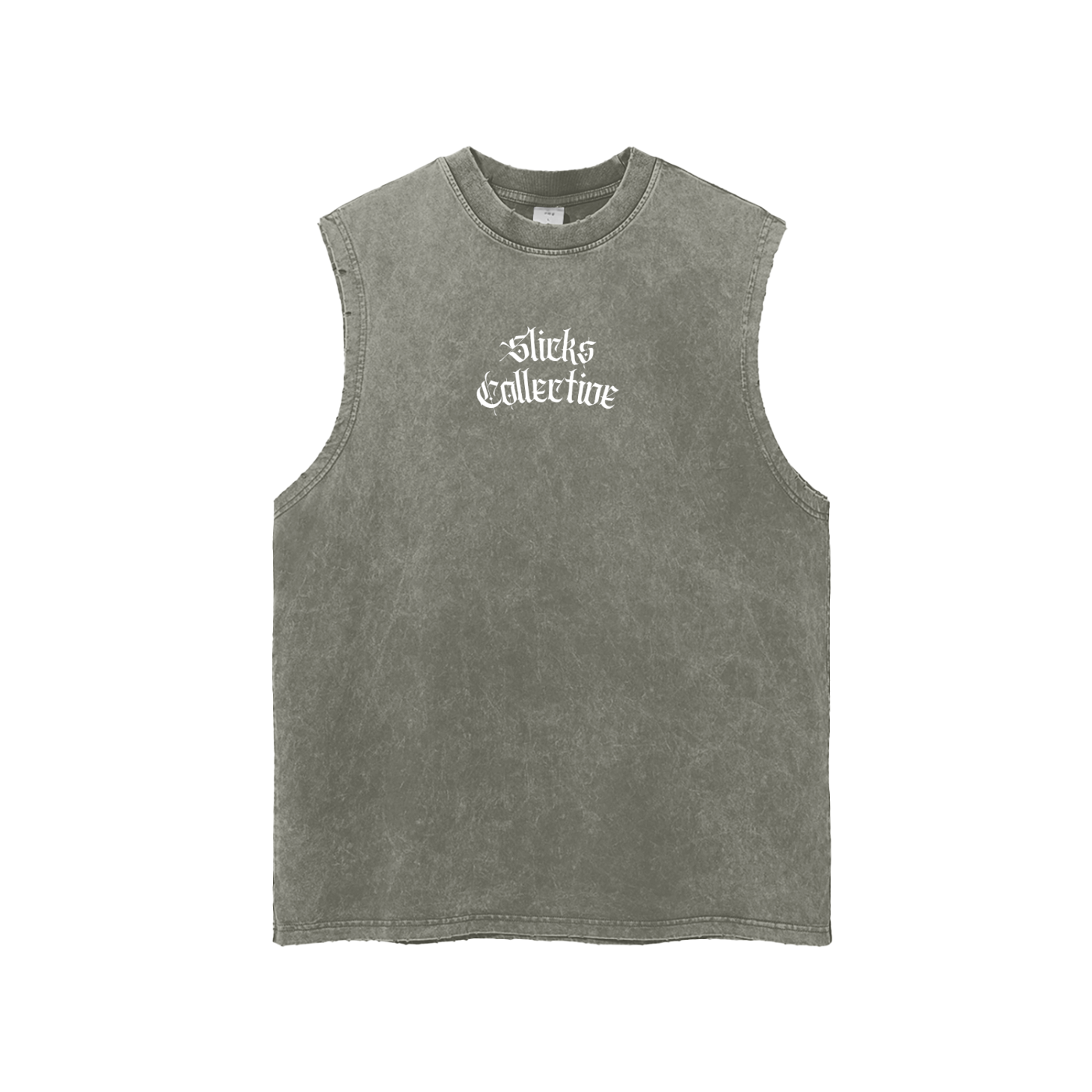 Snow Washed Frayed Hem Tank Top - *Signature*