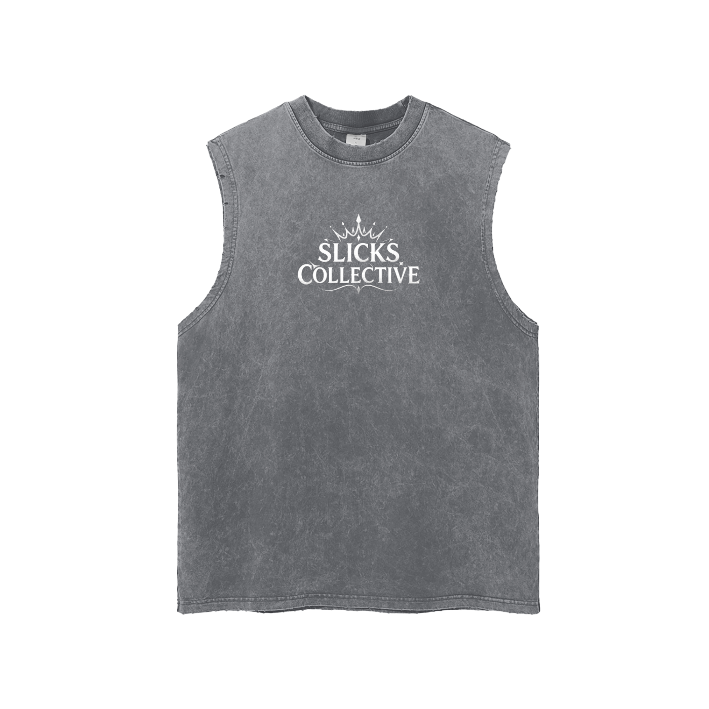 Snow Washed Frayed Hem Tank Top - *Rise*