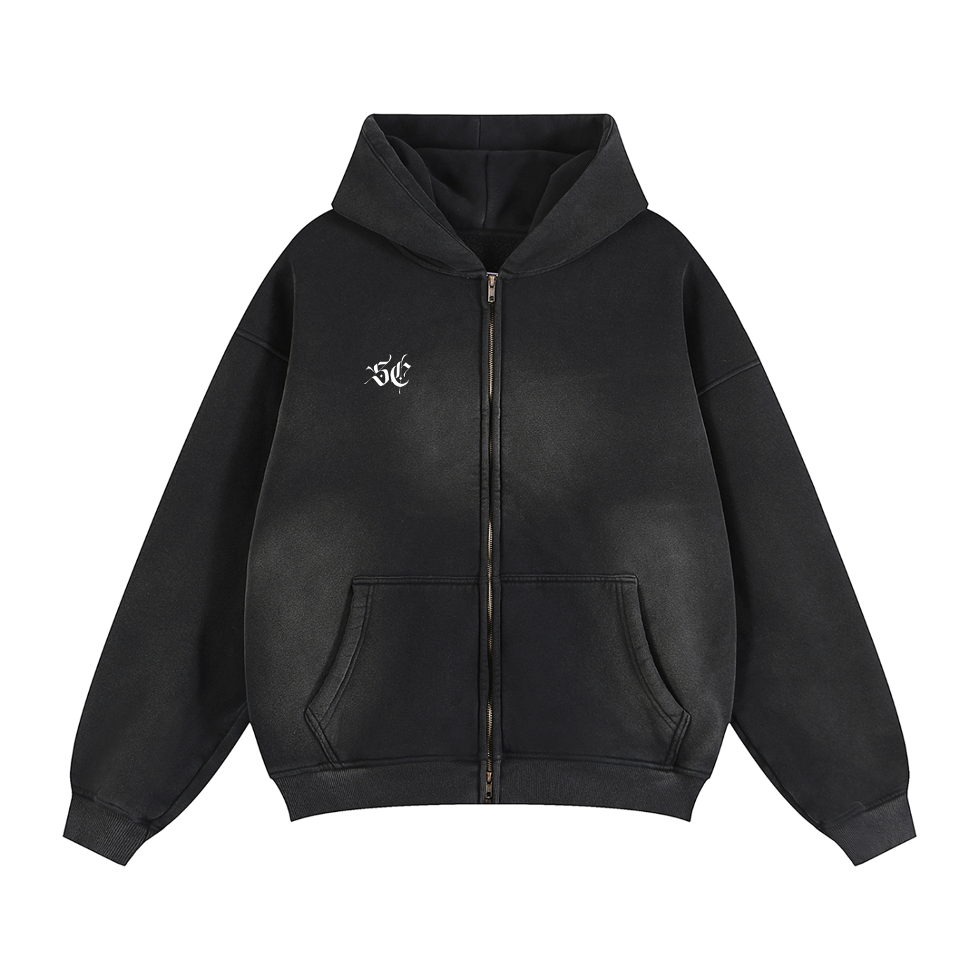 Sunfade Two-way Zipper Boxy Fleece Hoodie - *Signature*