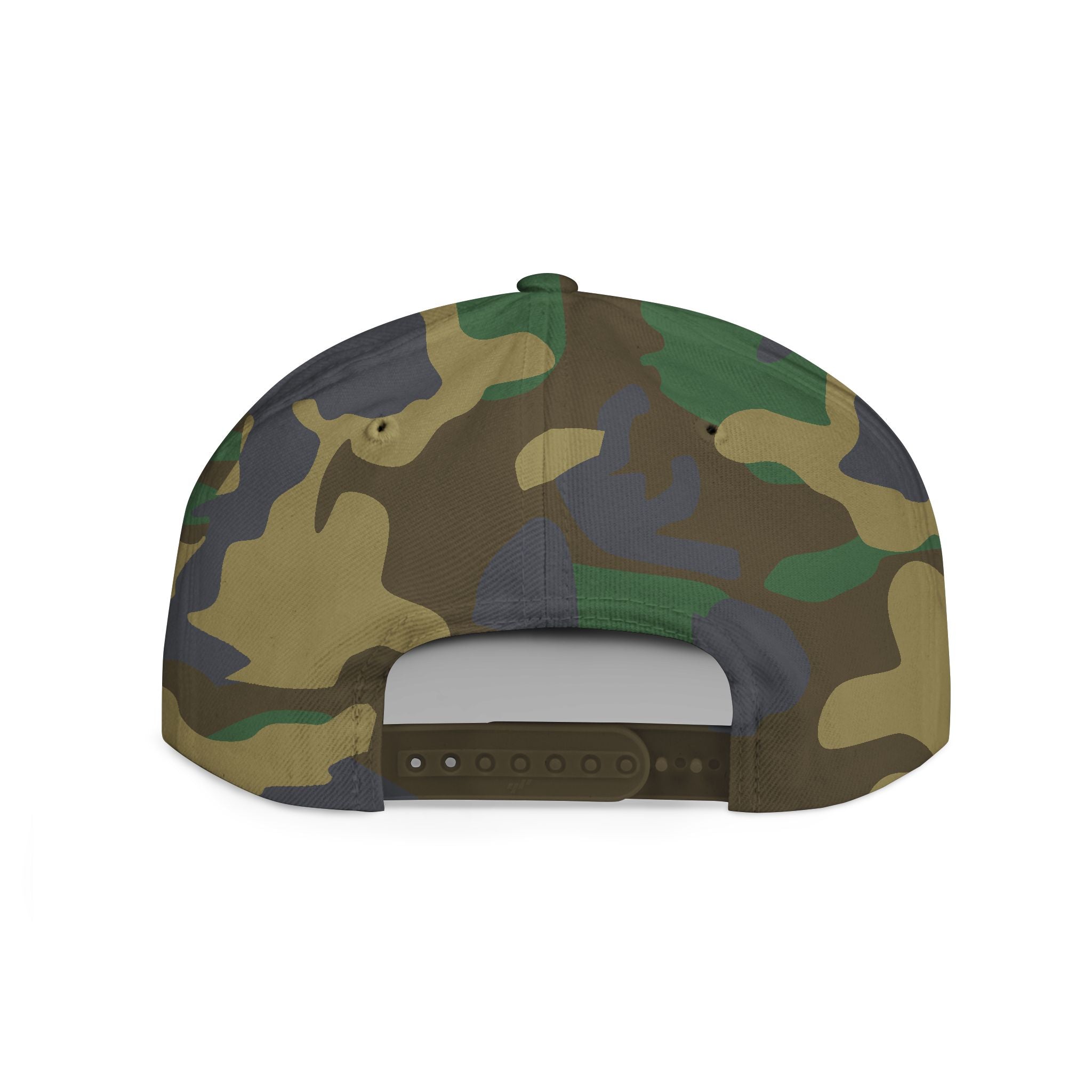 Distressed Snapback Hat — *Rise* Logo Flat Bill