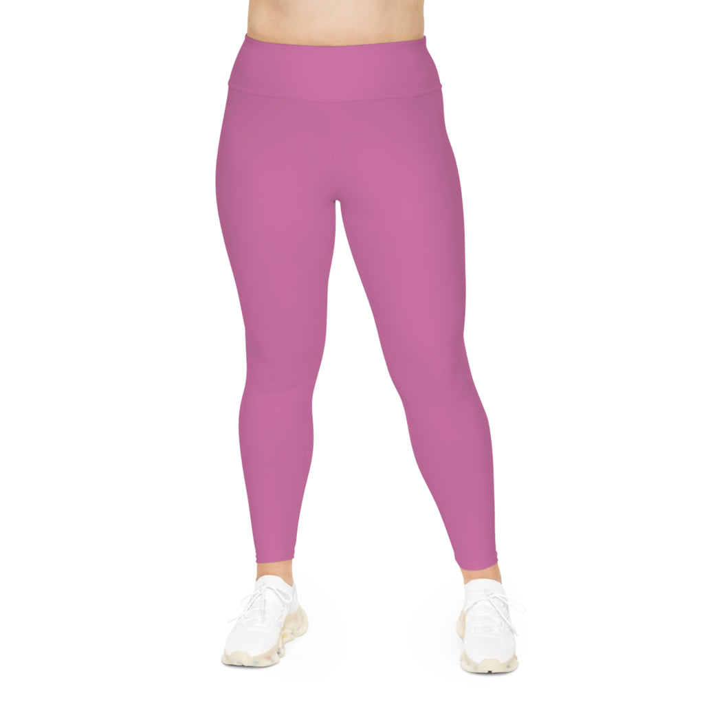 Plus Size Leggings — Pink Seamless High-Waist Activewear