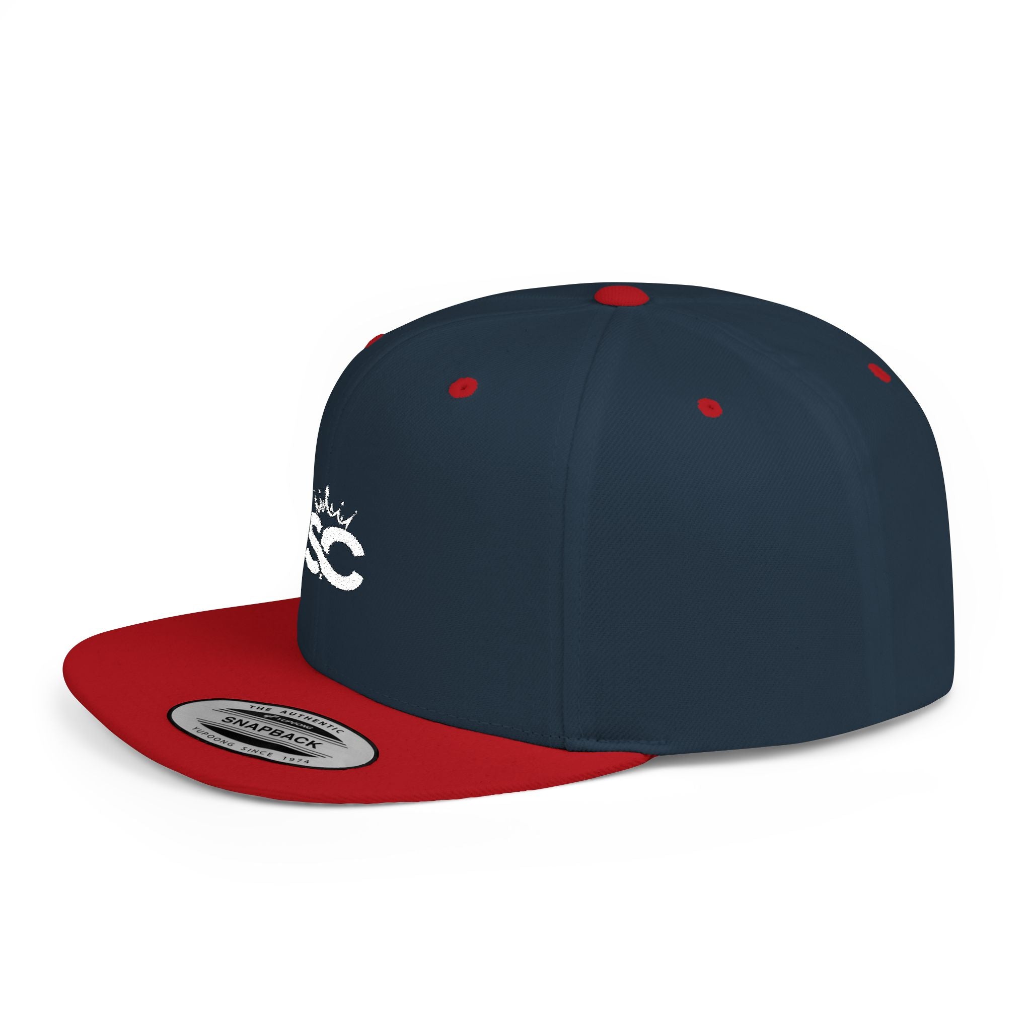 Distressed Snapback Hat — *Rise* Logo Flat Bill