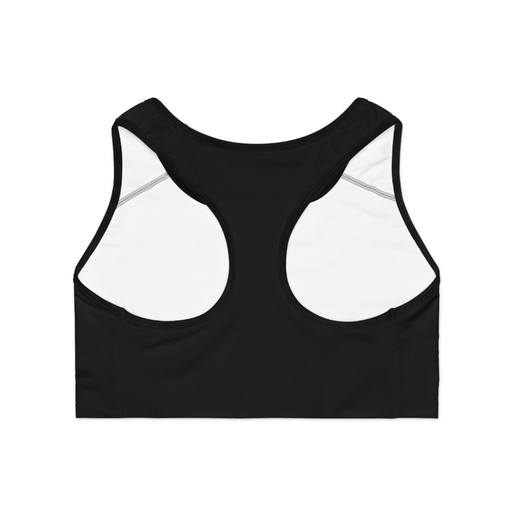 Minimalist SC Logo Sports Bra — Racerback Athletic Crop Top