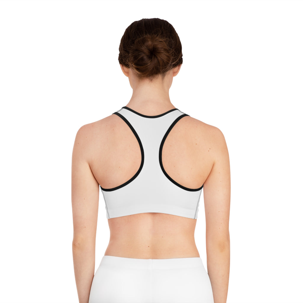 Minimalist SC Logo Sports Bra — Racerback Athletic Crop Top