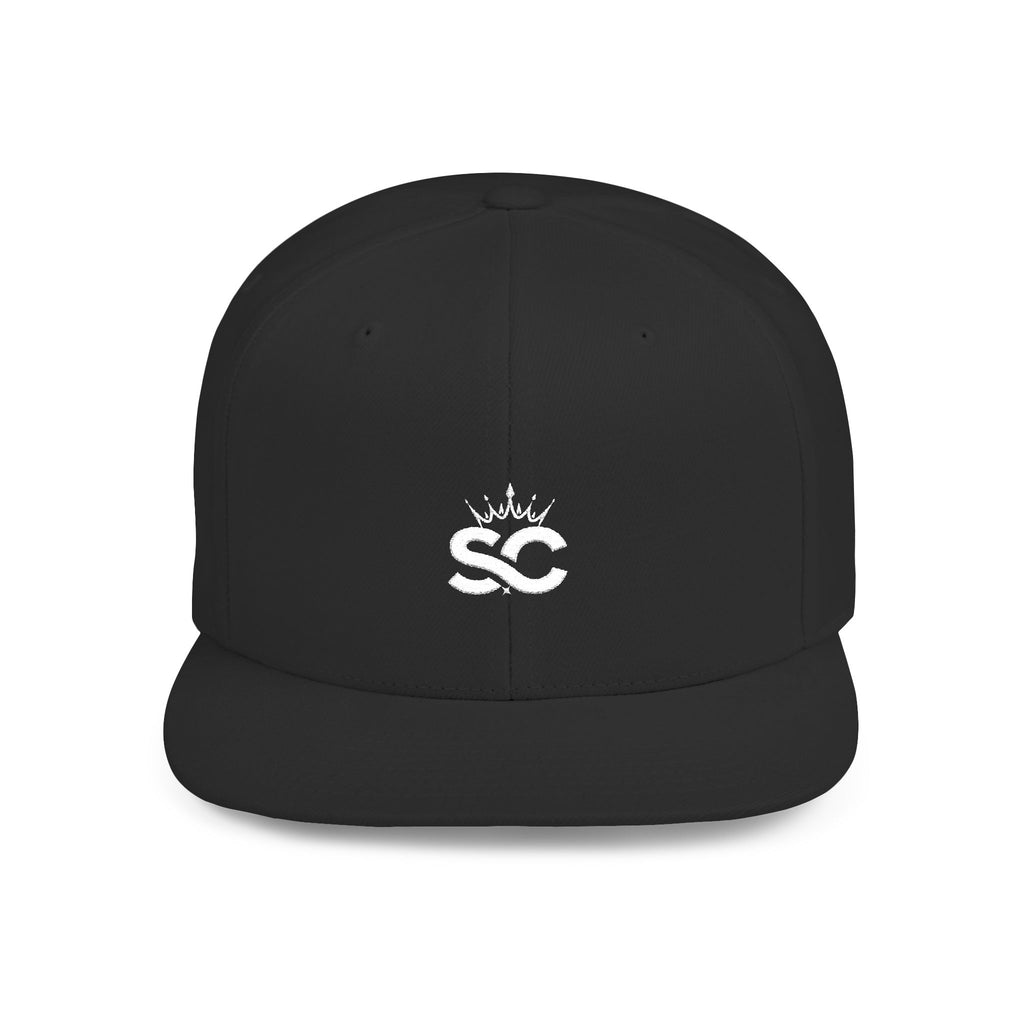 Distressed Snapback Hat — *Rise* Logo Flat Bill