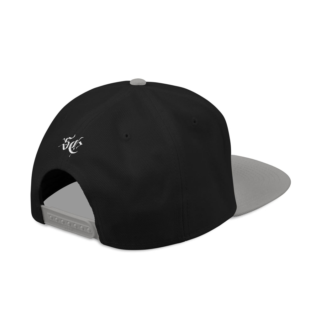 Embroidered Urban Snapback Hat — Distressed White Logo