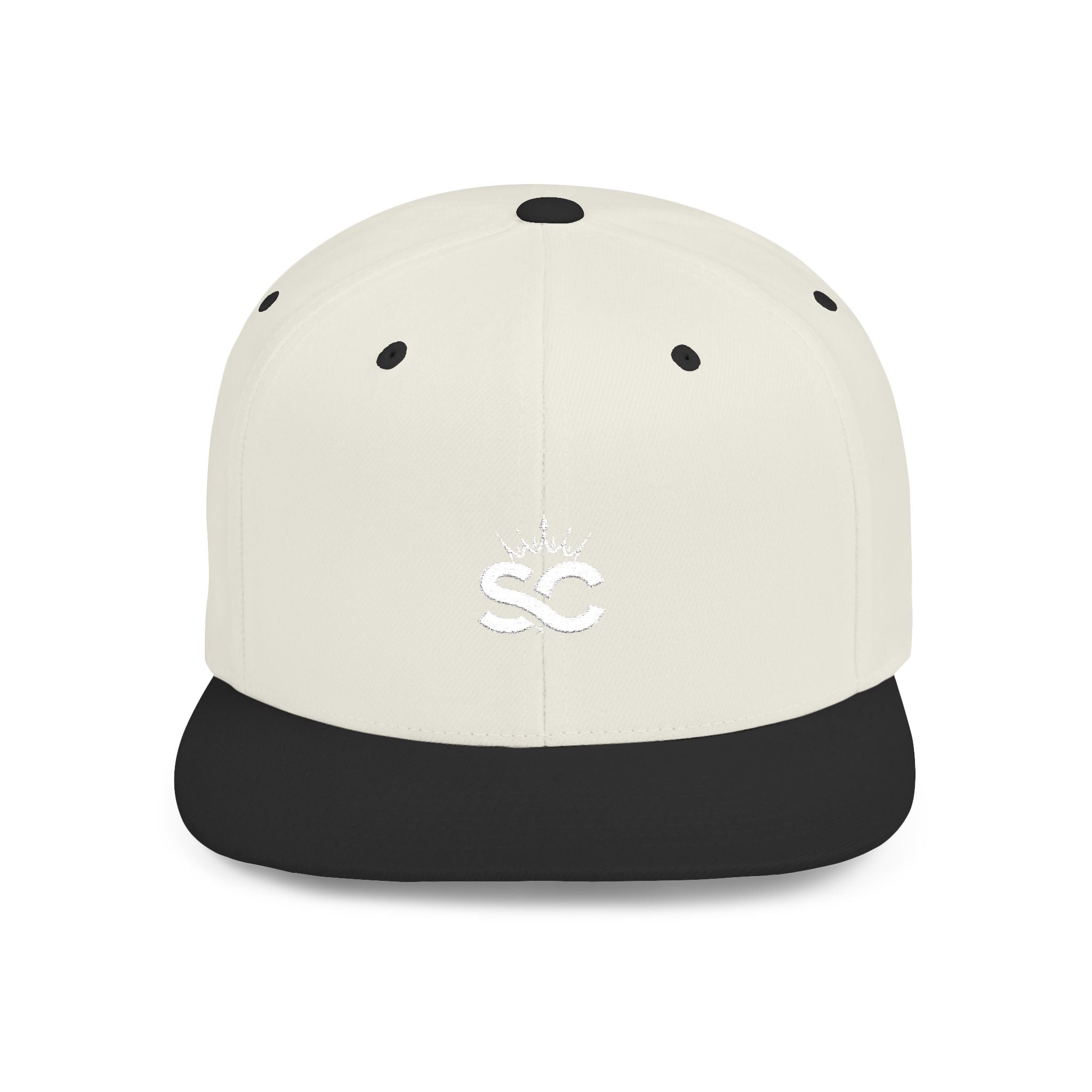 Distressed Snapback Hat — *Rise* Logo Flat Bill