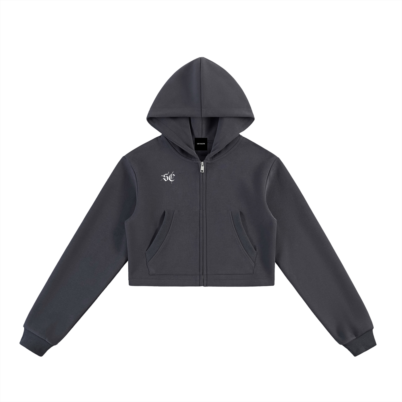 Essential Cropped Zip Hoodie - *Signature*