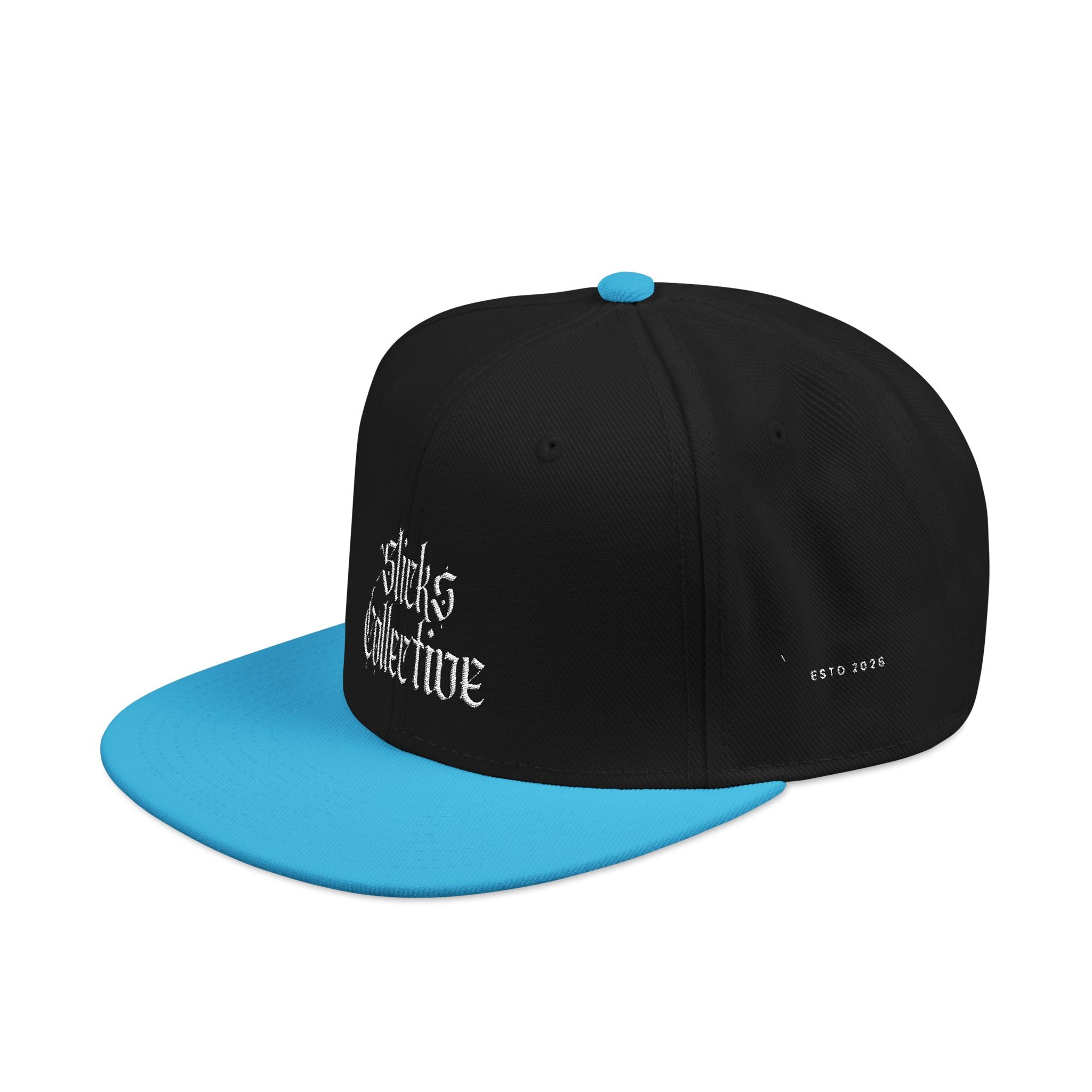 Embroidered Urban Snapback Hat — Distressed White Logo