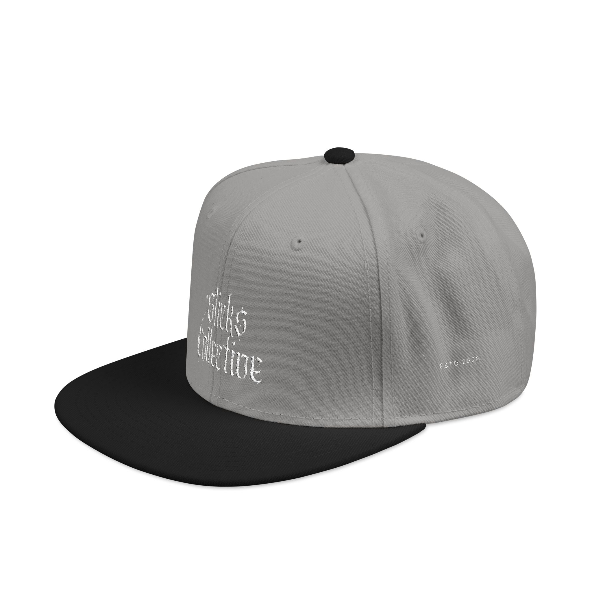 Embroidered Urban Snapback Hat — Distressed White Logo