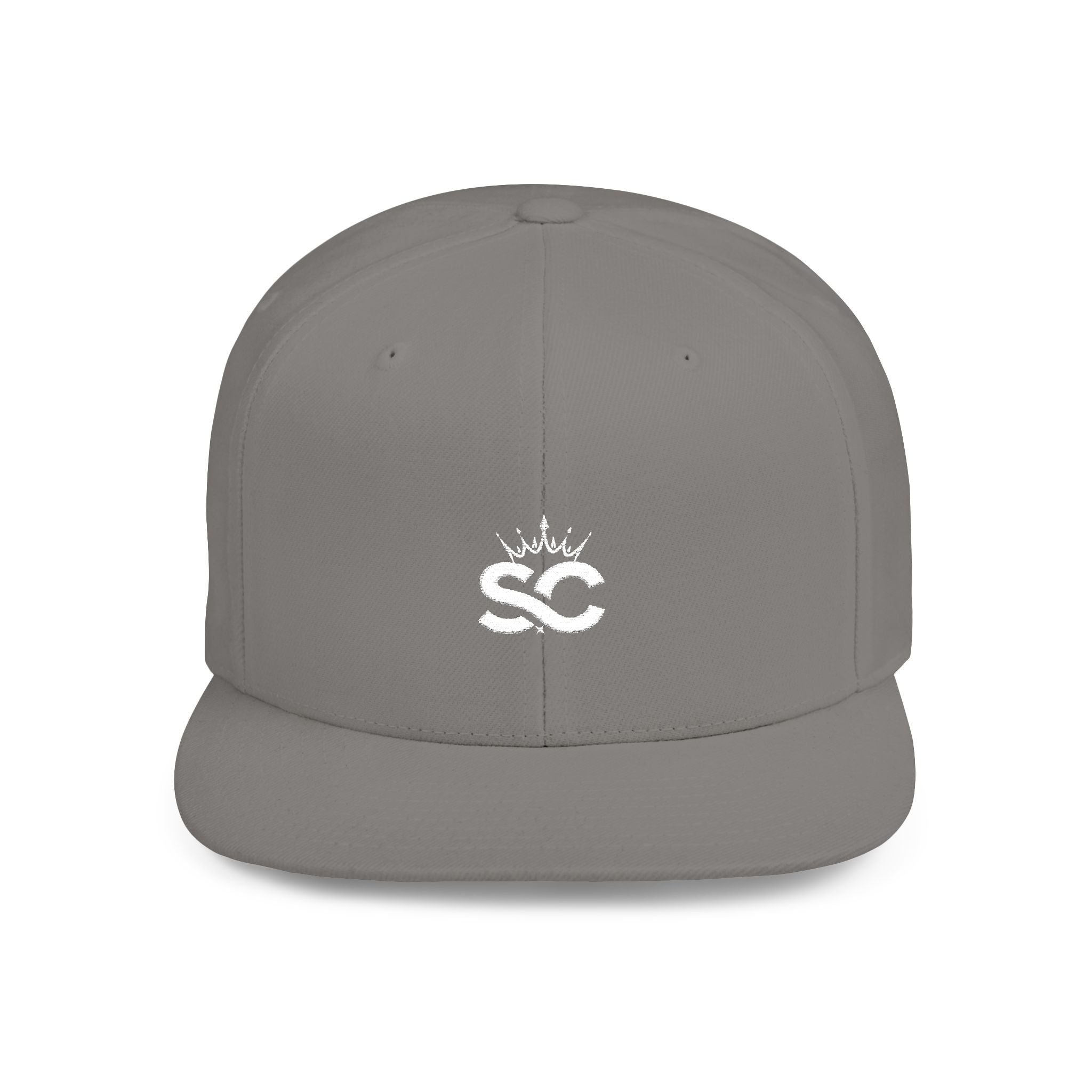 Distressed Snapback Hat — *Rise* Logo Flat Bill