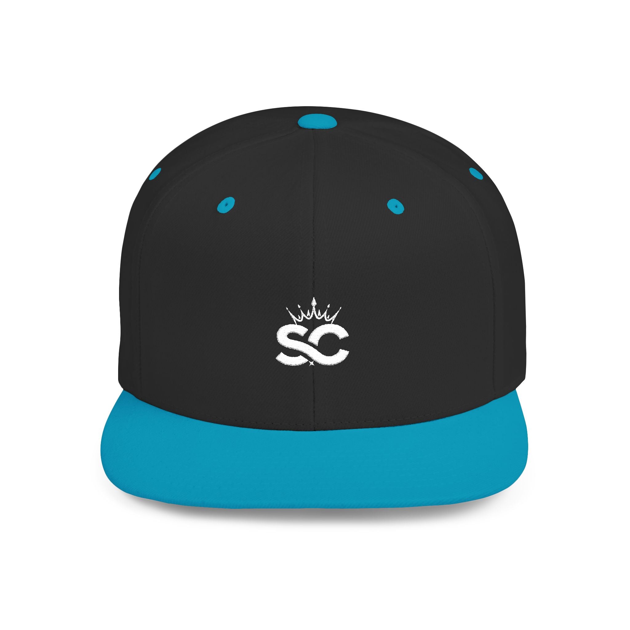 Distressed Snapback Hat — *Rise* Logo Flat Bill