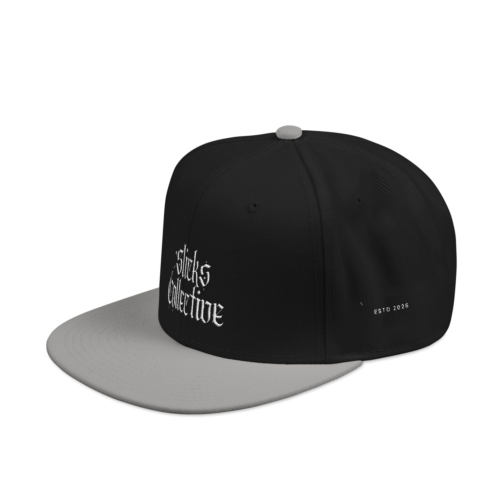 Embroidered Urban Snapback Hat — Distressed White Logo