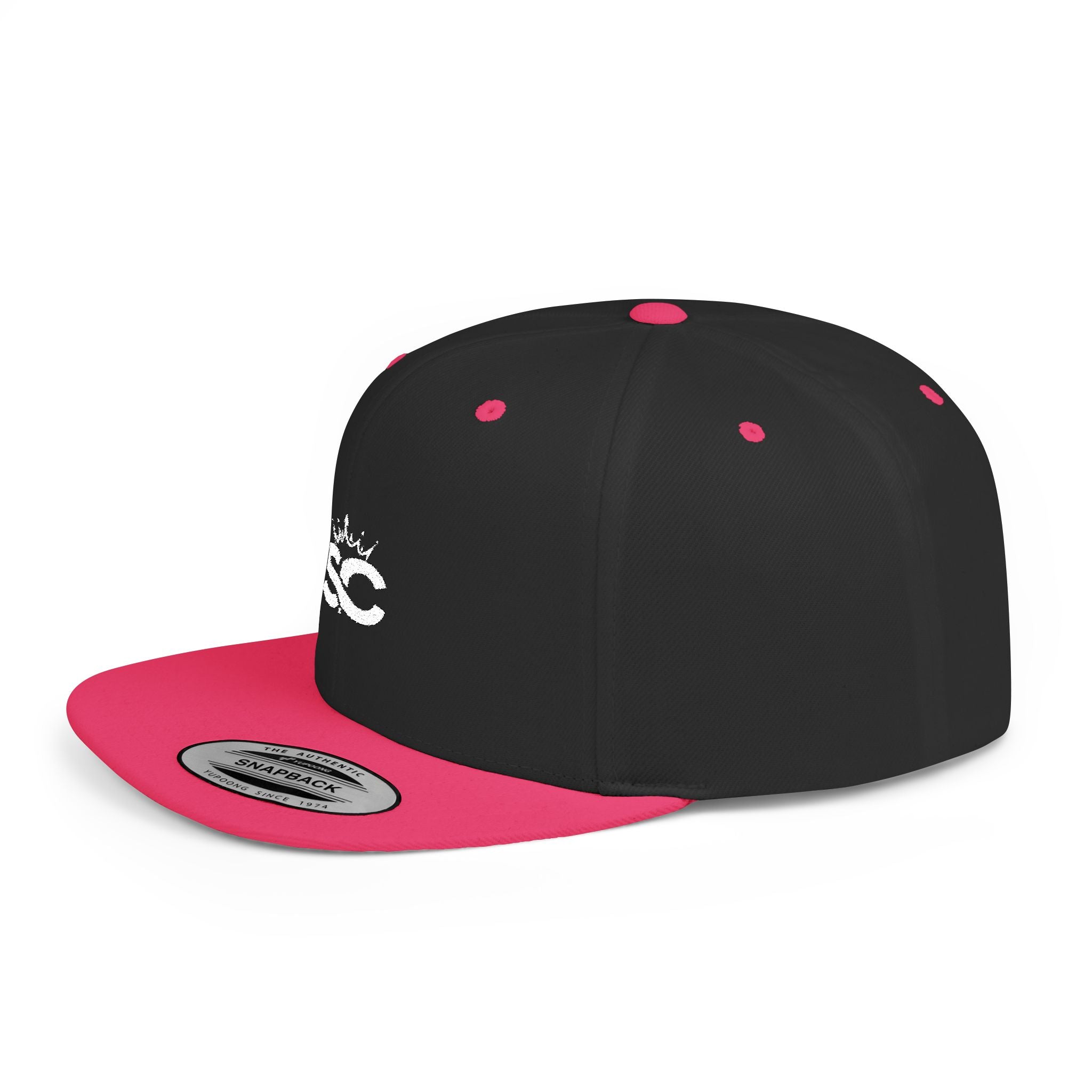 Distressed Snapback Hat — *Rise* Logo Flat Bill