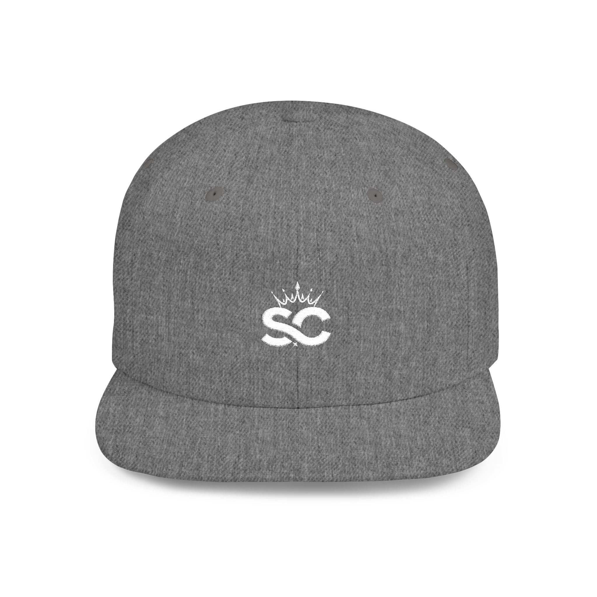 Distressed Snapback Hat — *Rise* Logo Flat Bill