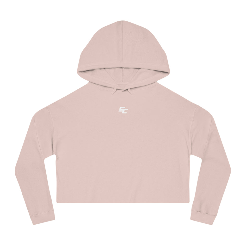 Cropped Hoodie — Minimal Pink Women’s Cropped Hooded Sweatshirt