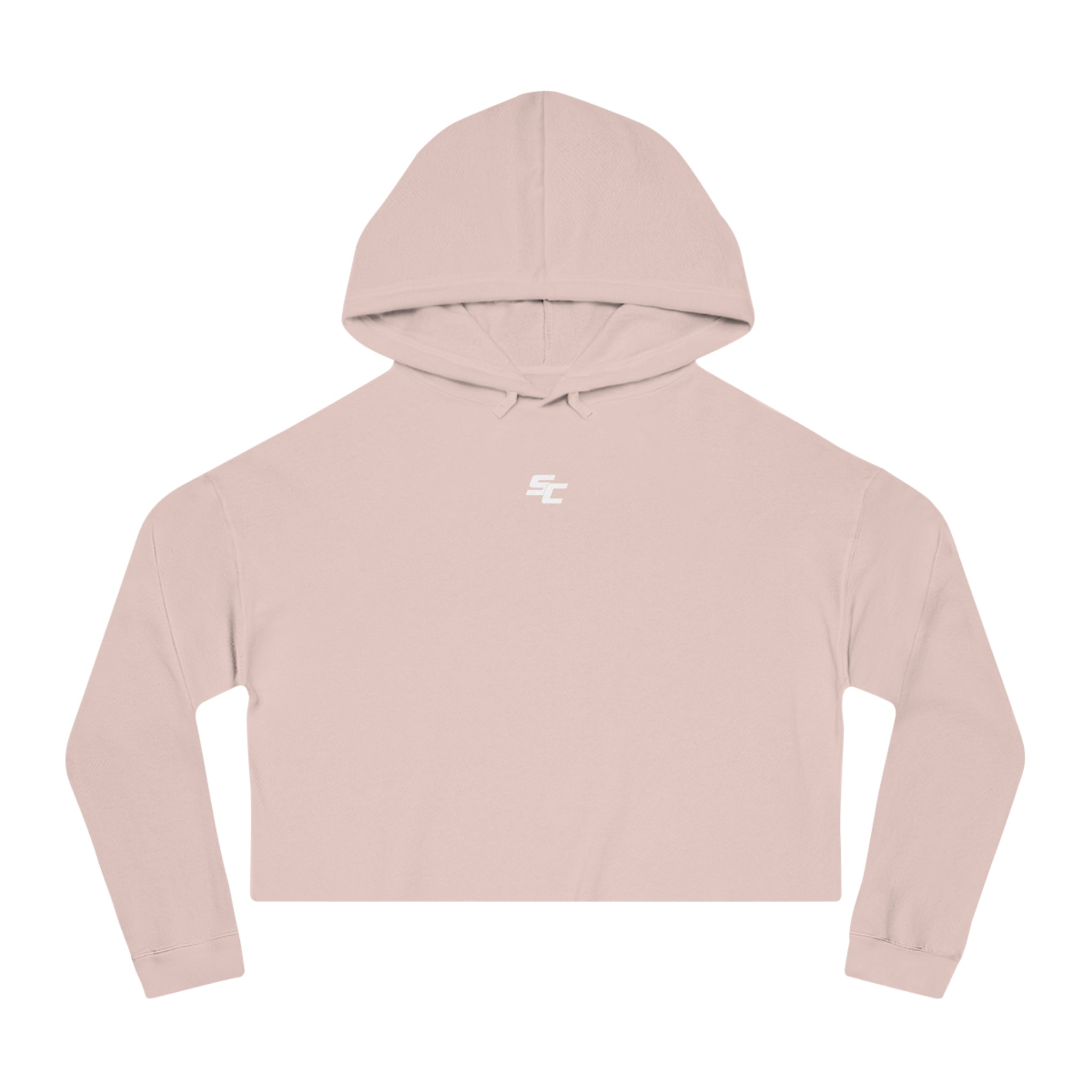 Cropped Hoodie — Minimal Pink Women’s Cropped Hooded Sweatshirt
