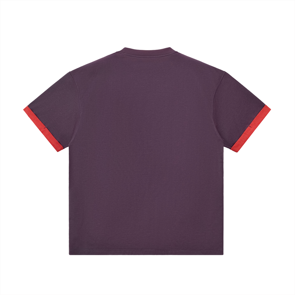 Contrast Cuff Cuffed Tee - *Signature*