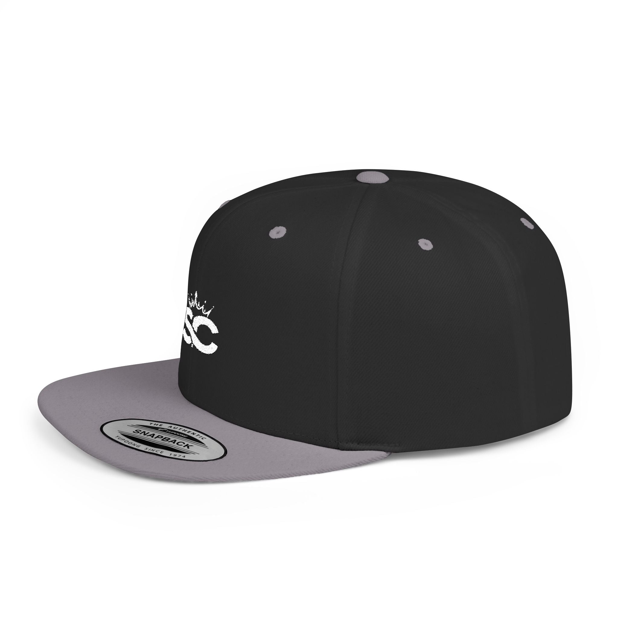 Distressed Snapback Hat — *Rise* Logo Flat Bill