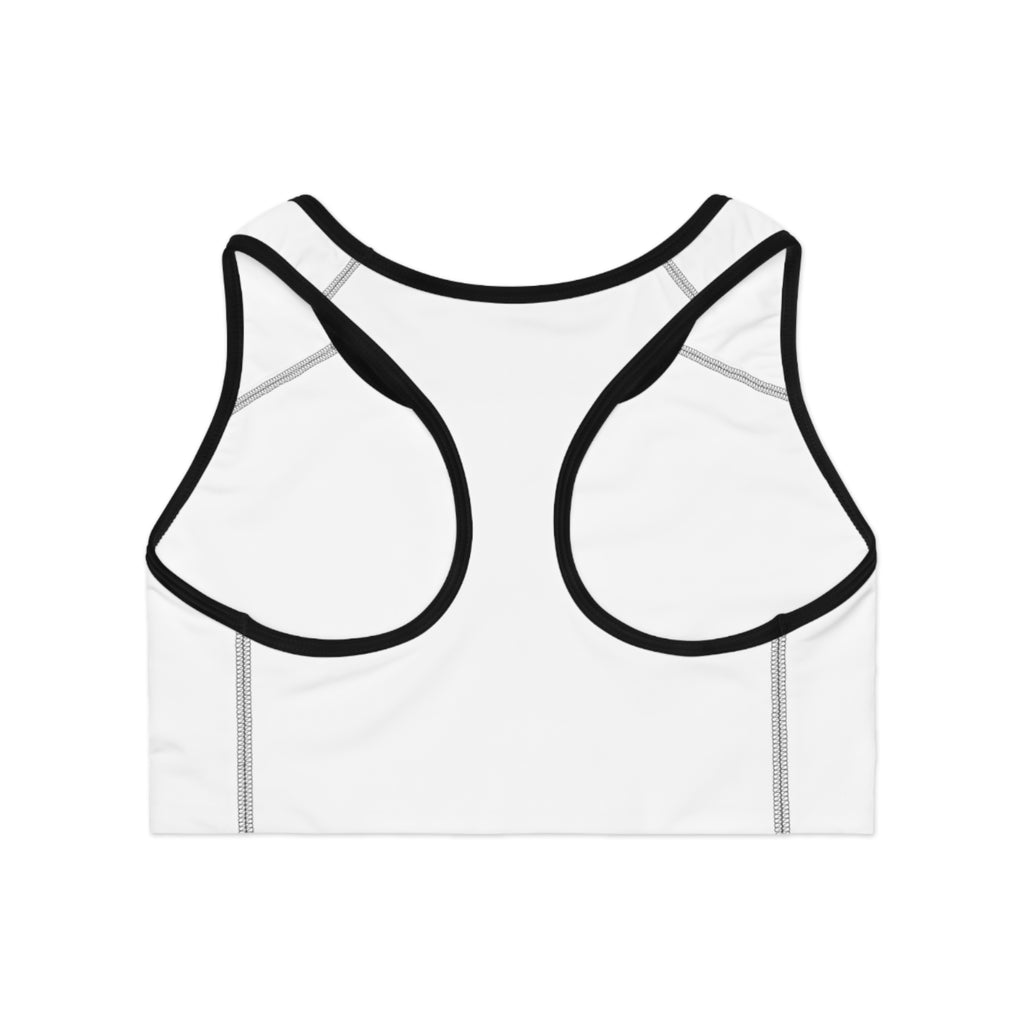 Minimalist SC Logo Sports Bra — Racerback Athletic Crop Top