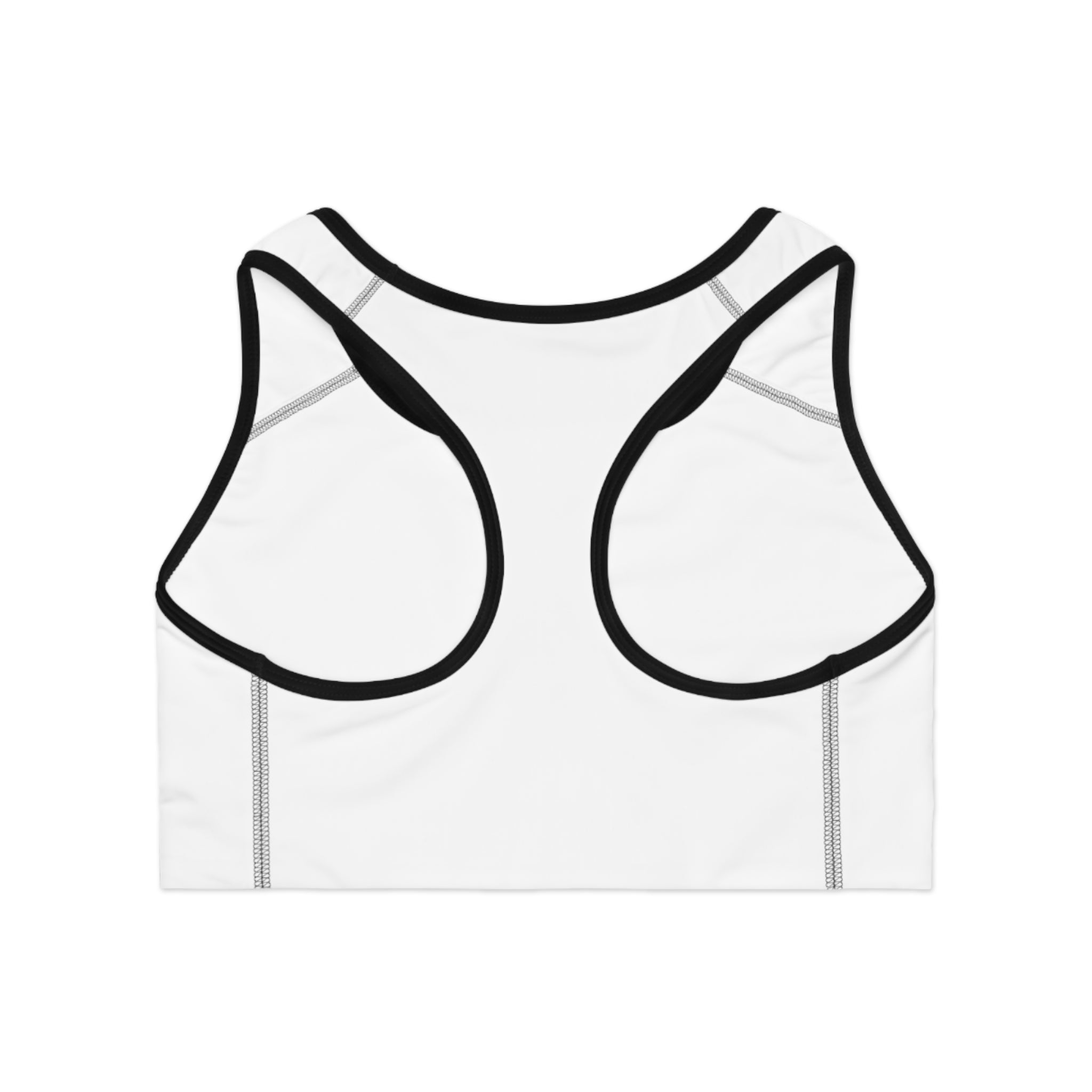Minimalist SC Logo Sports Bra — Racerback Athletic Crop Top