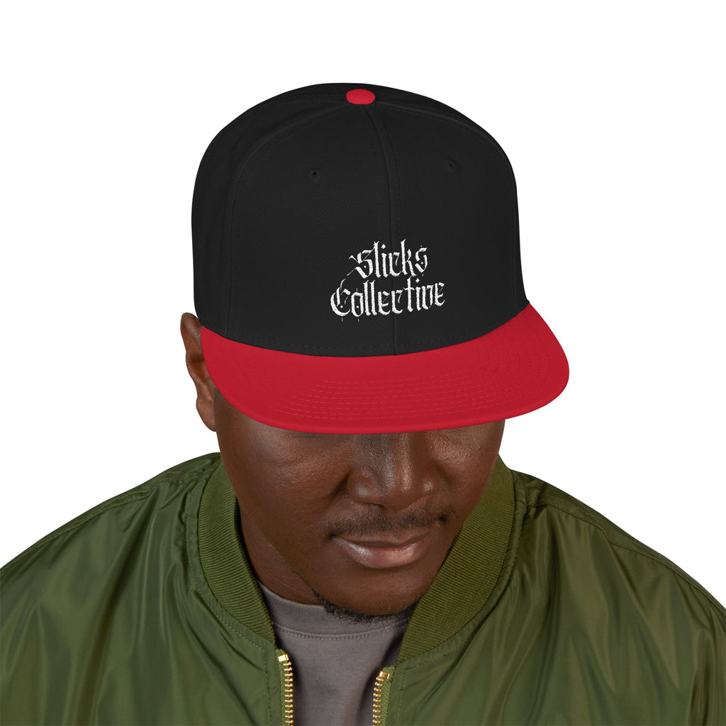 Embroidered Urban Snapback Hat — Distressed White Logo