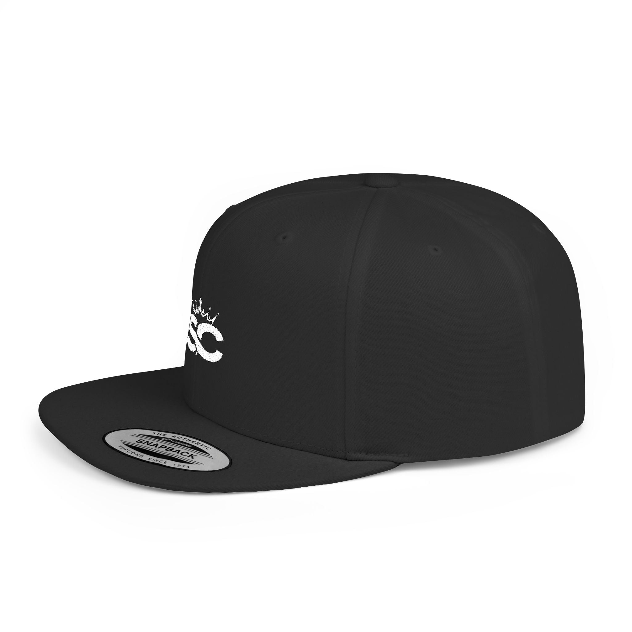 Distressed Snapback Hat — *Rise* Logo Flat Bill