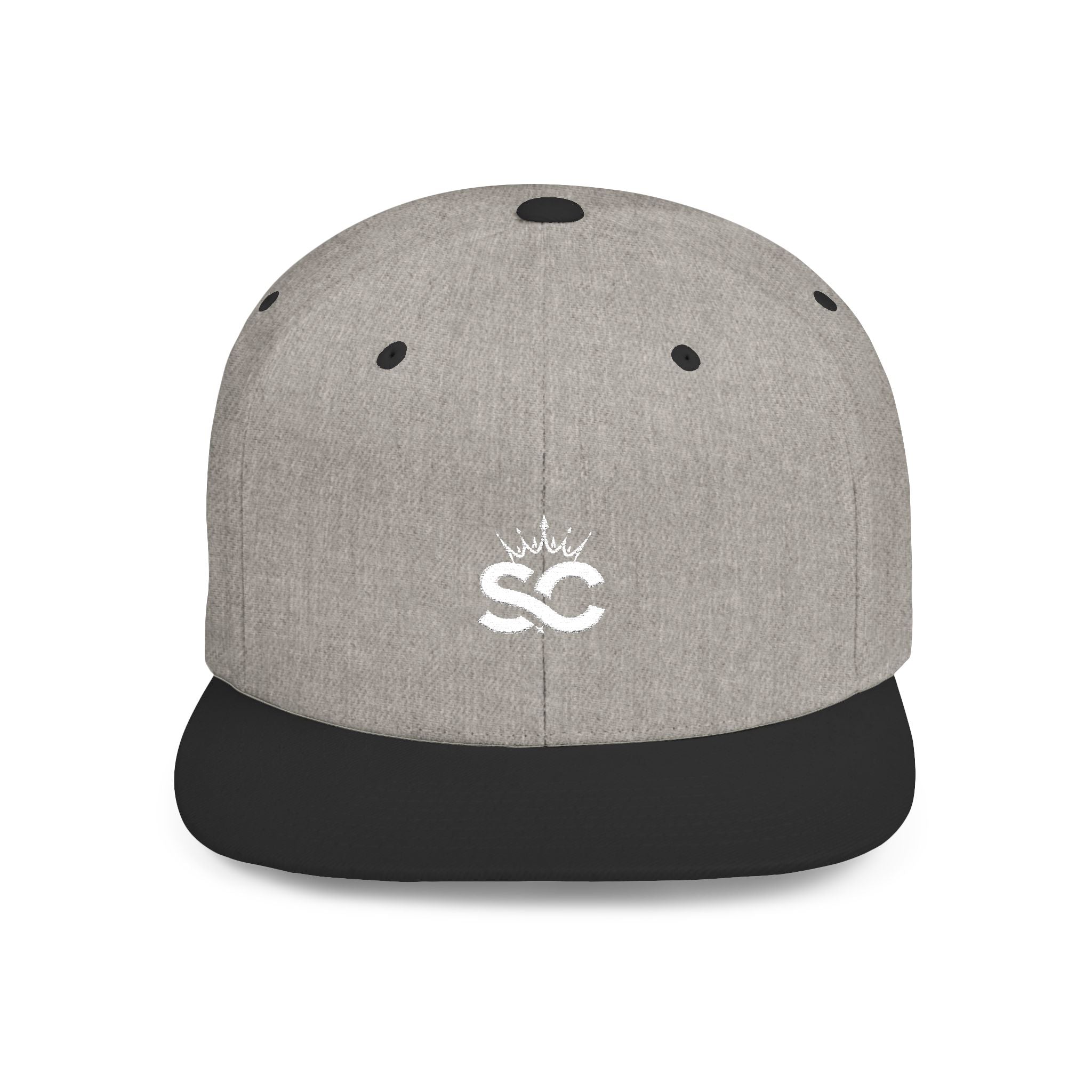 Distressed Snapback Hat — *Rise* Logo Flat Bill