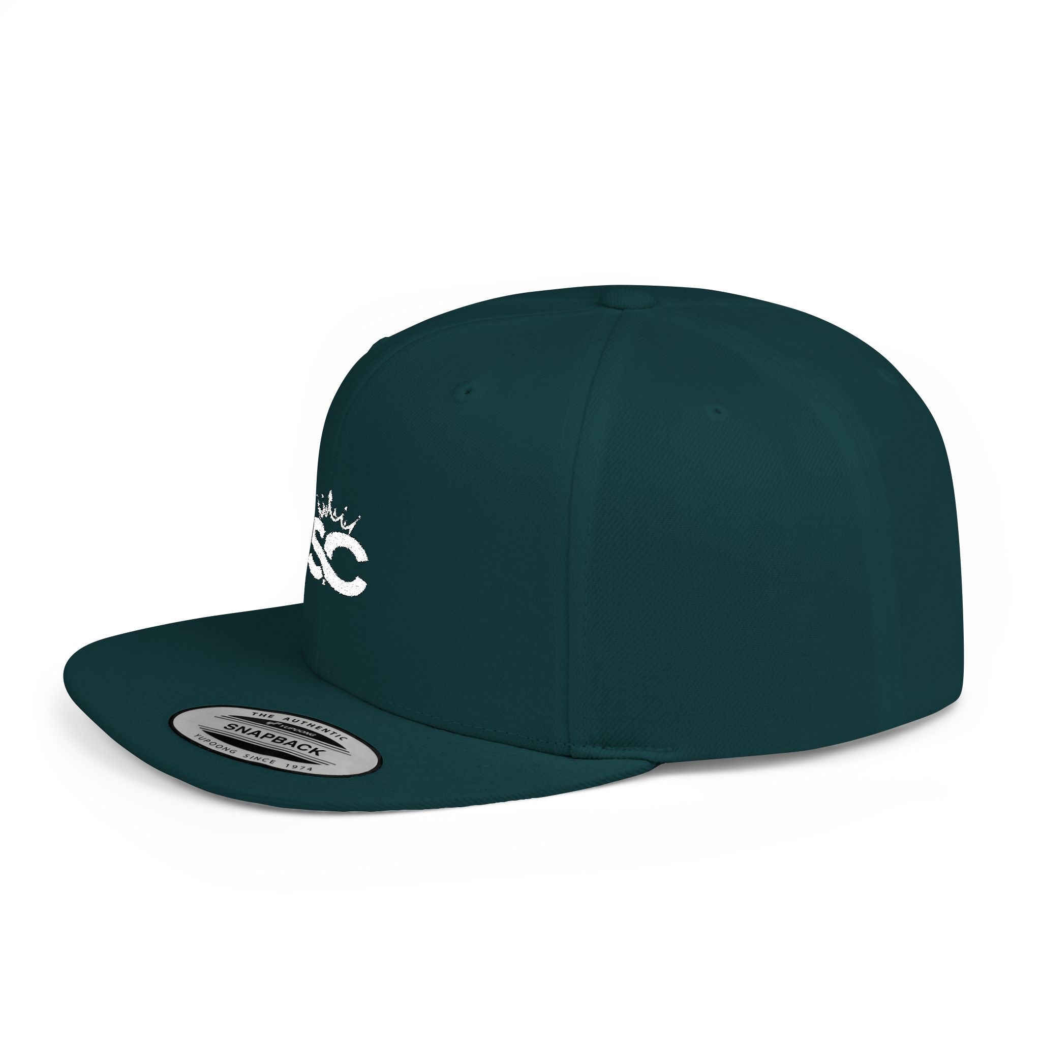 Distressed Snapback Hat — *Rise* Logo Flat Bill