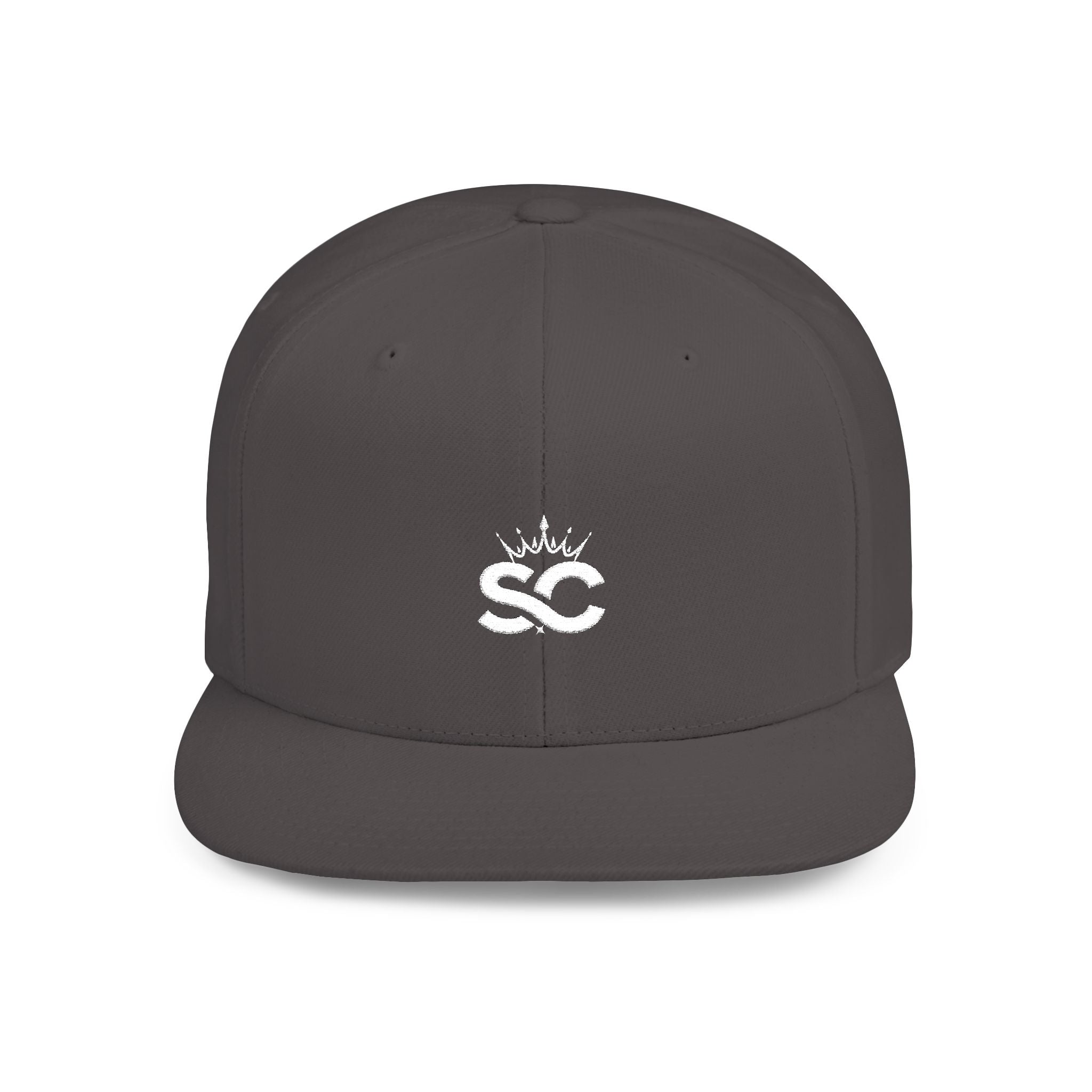 Distressed Snapback Hat — *Rise* Logo Flat Bill