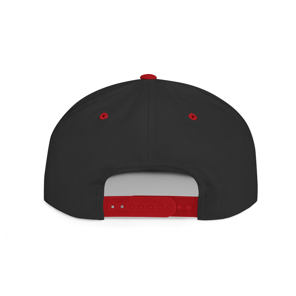 Distressed Snapback Hat — *Rise* Logo Flat Bill