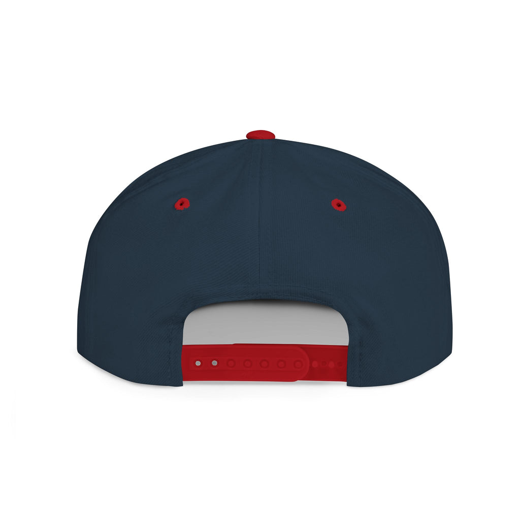 Distressed Snapback Hat — *Rise* Logo Flat Bill