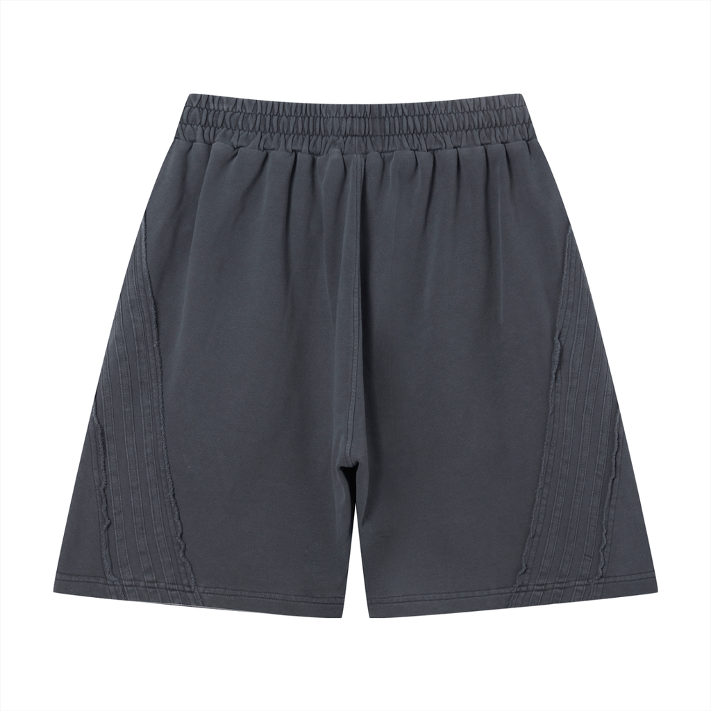 Unisex Vintage Wash Raw Edge Shorts - *Signature*