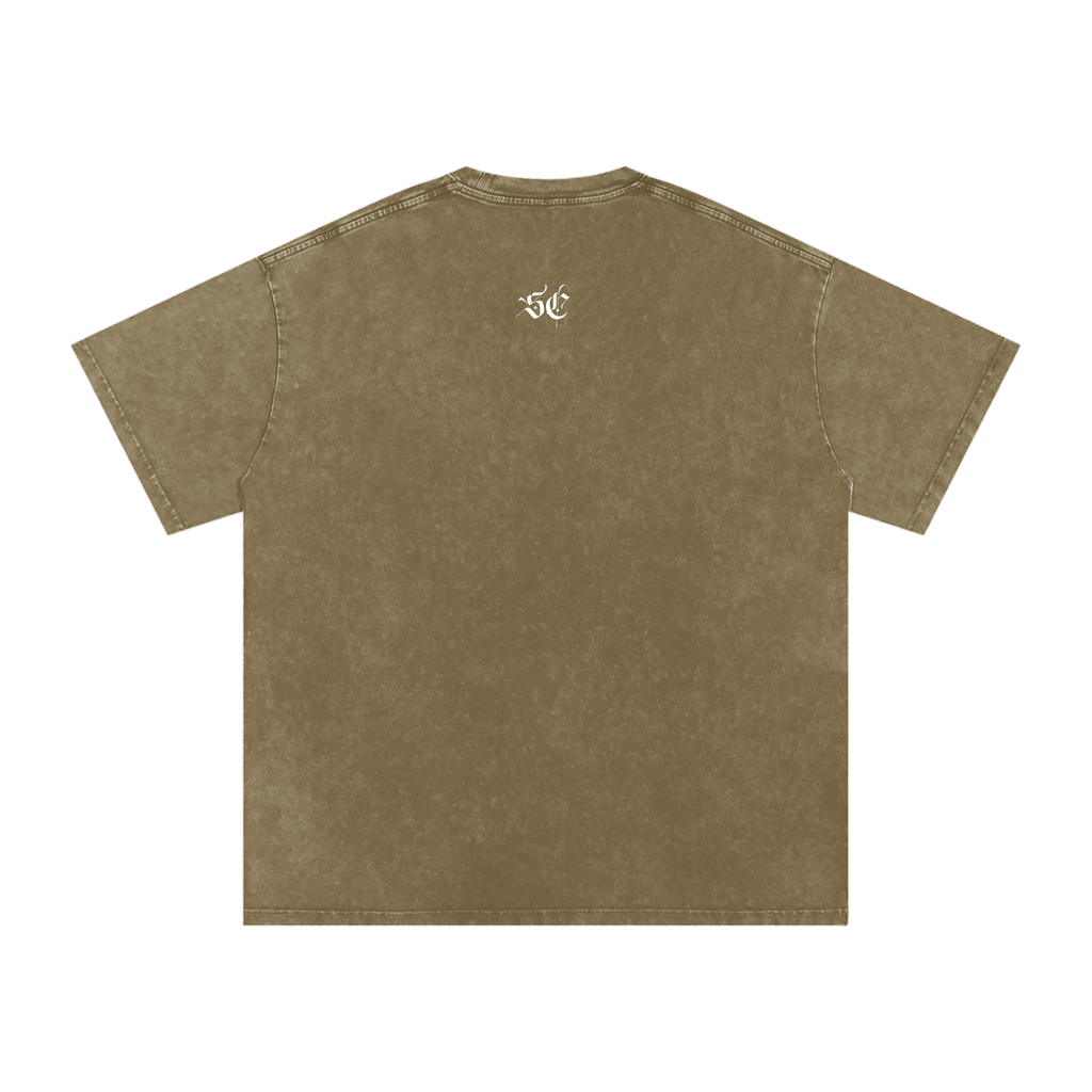 Snow Washed Oversized Cotton Tee