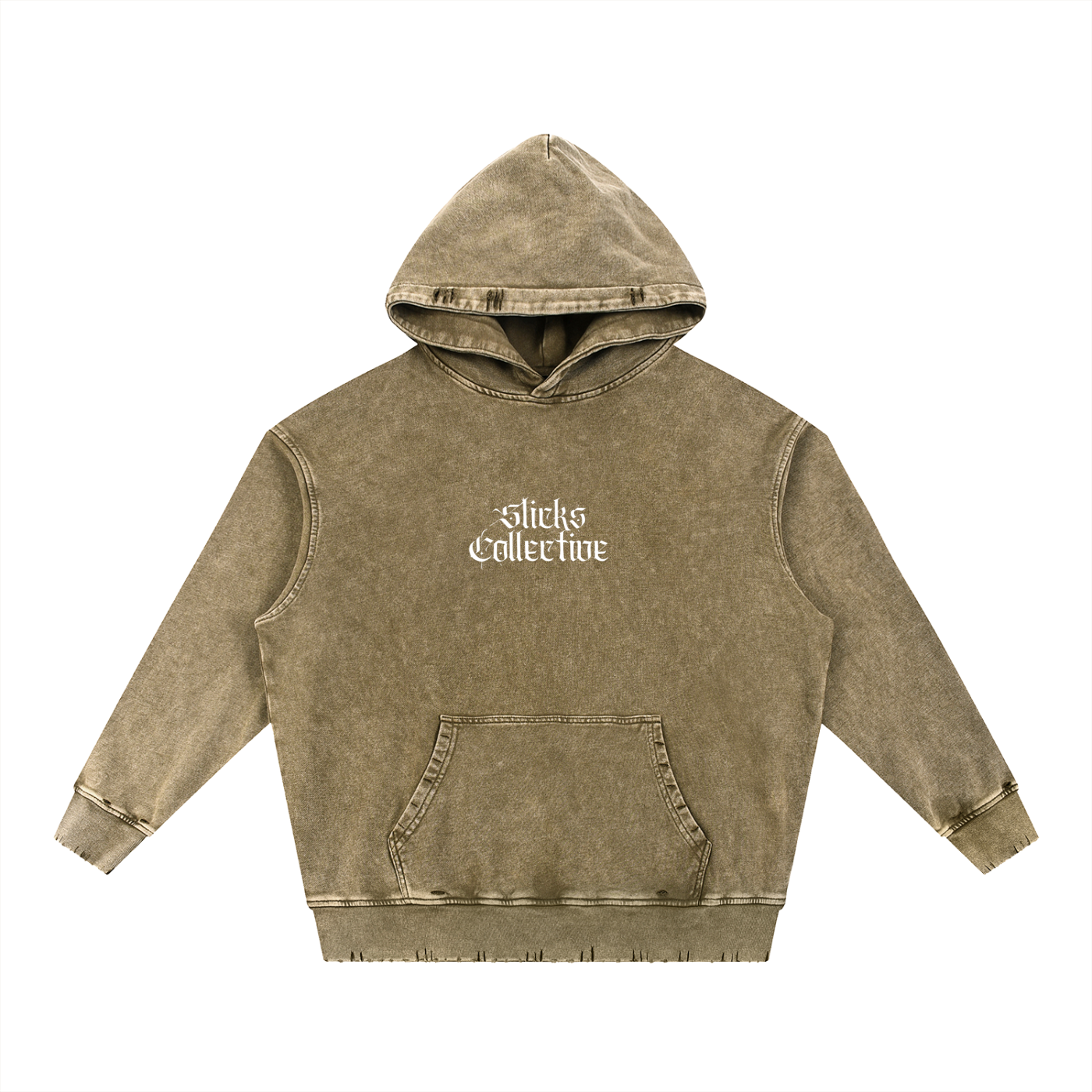 Snow Wash Hand-Frayed Hoodie - *Signature*