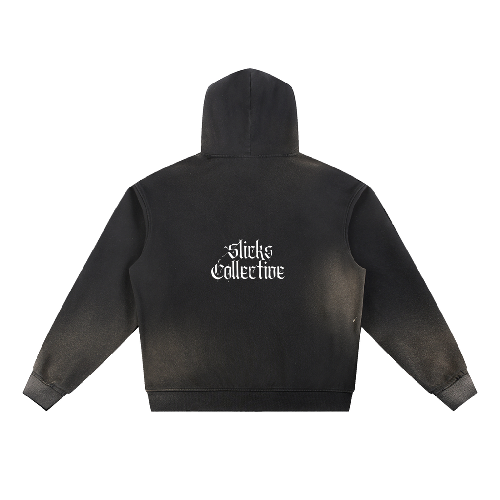 Sun Fade Frayed Fleece Hoodie