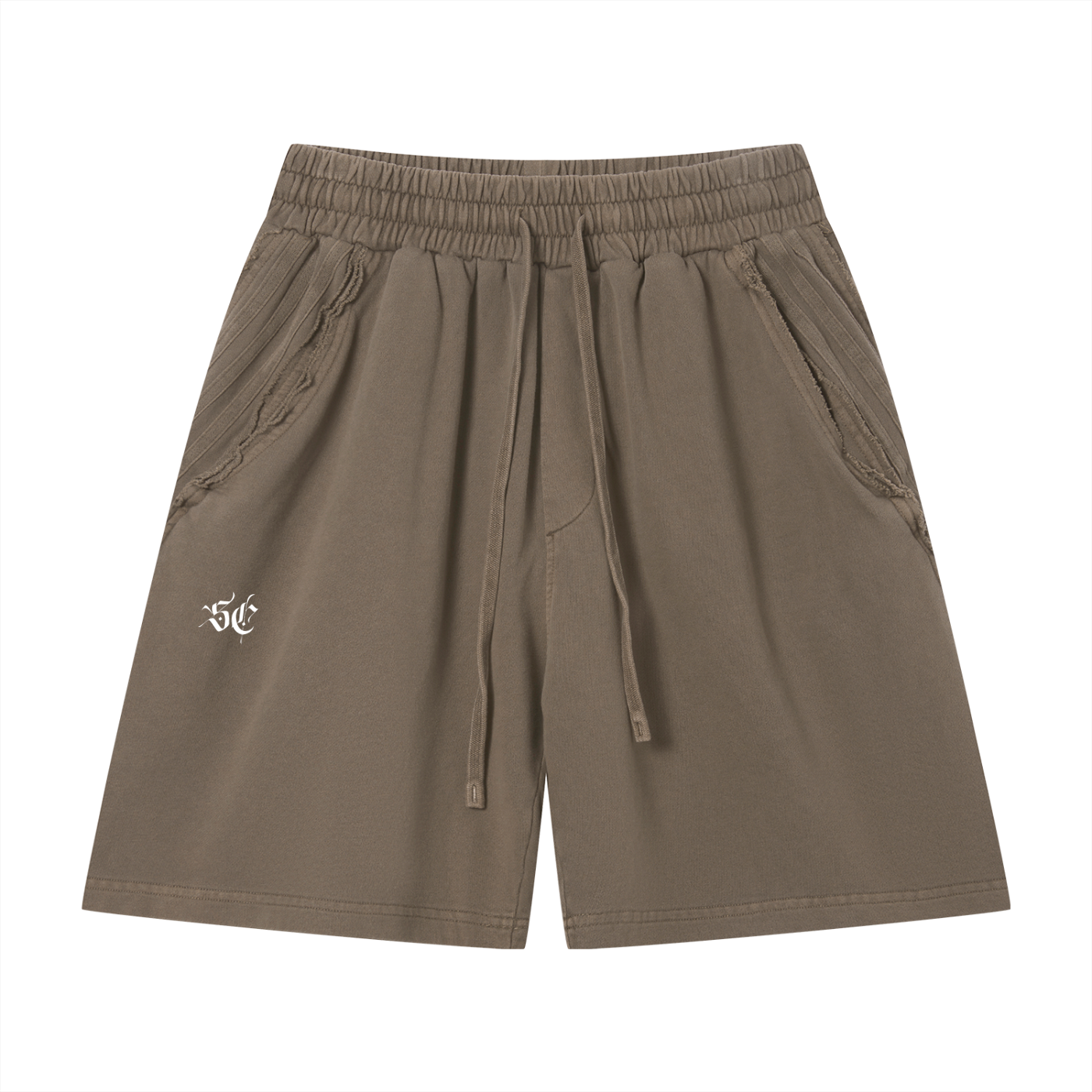Unisex Vintage Wash Raw Edge Shorts - *Signature*