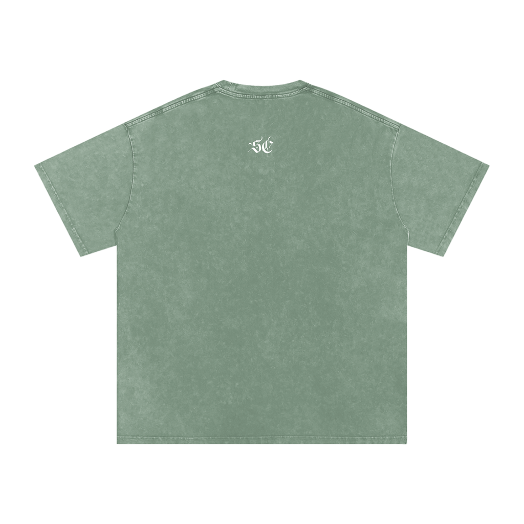 Snow Washed Oversized Cotton Tee