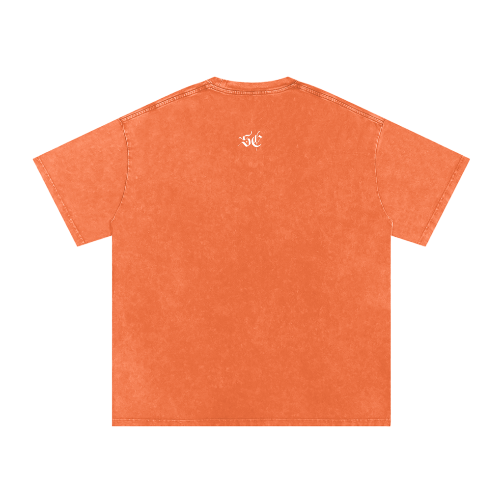 Snow Washed Oversized Cotton Tee