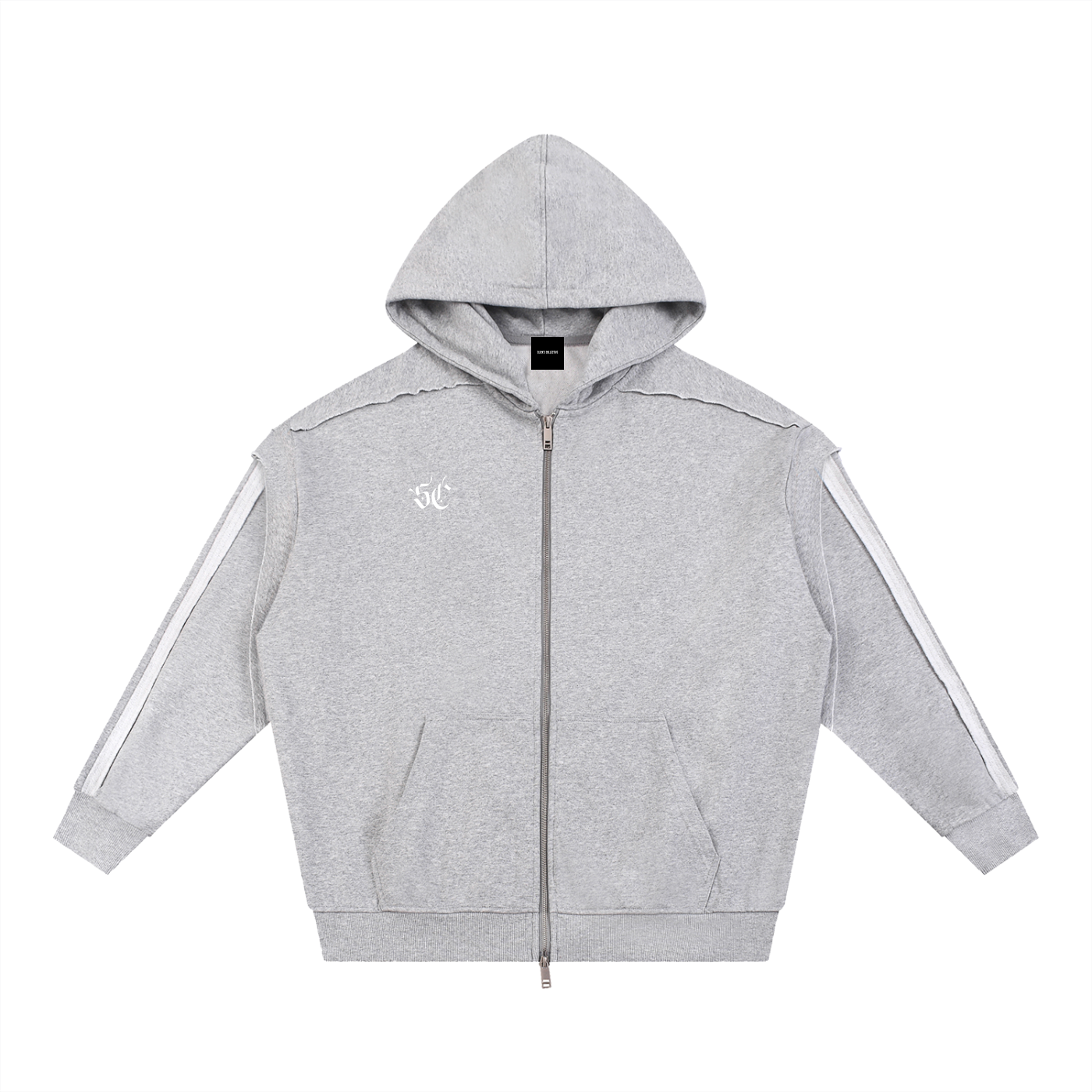 Contrast Tape Double Layered Zip Hoodie - *Signature*