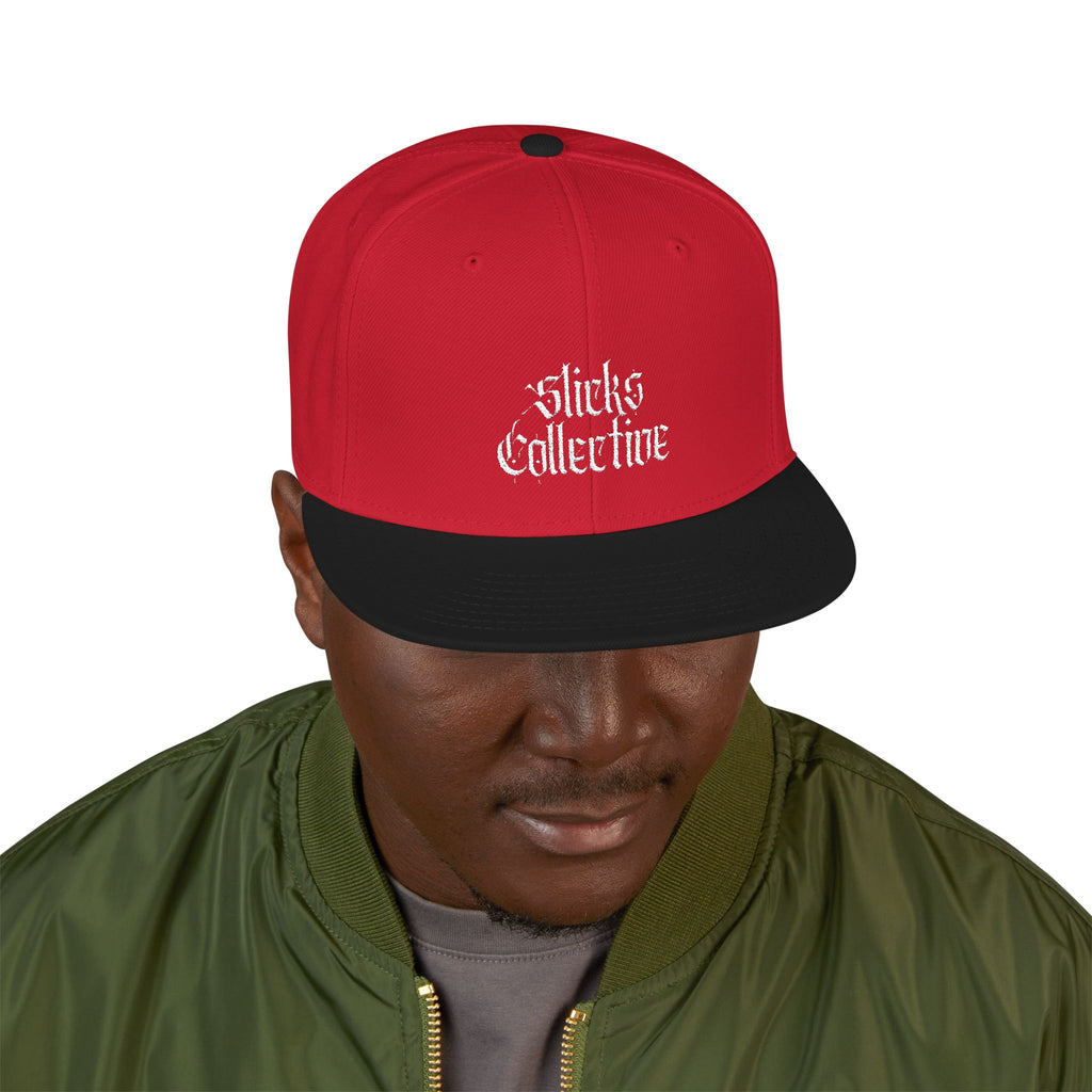 Embroidered Urban Snapback Hat — Distressed White Logo