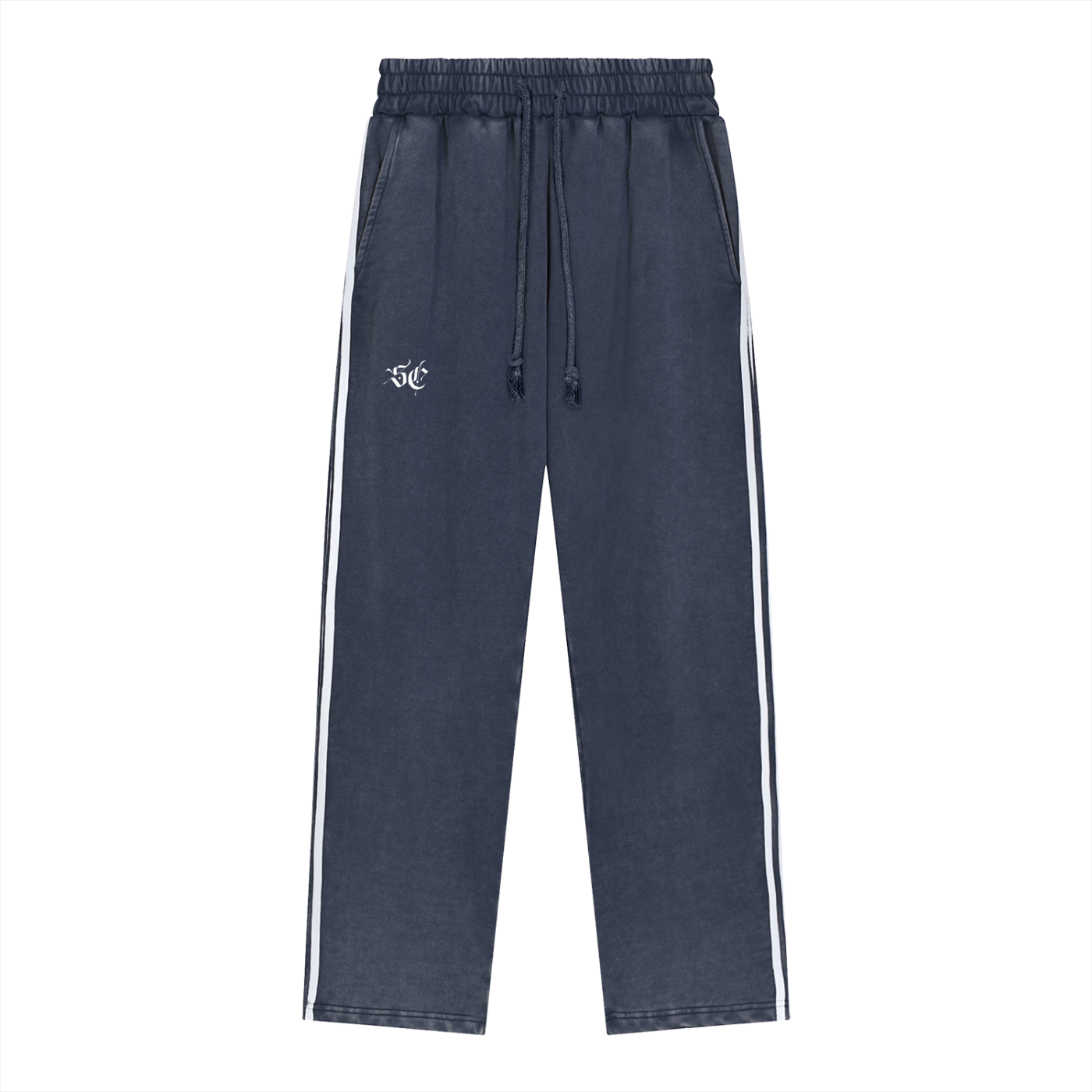 Snow Washed Contrast Tape Sweatpants - *Signature*