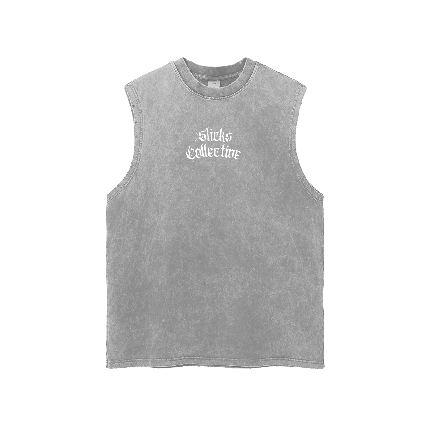 Snow Washed Frayed Hem Tank Top - *Signature*