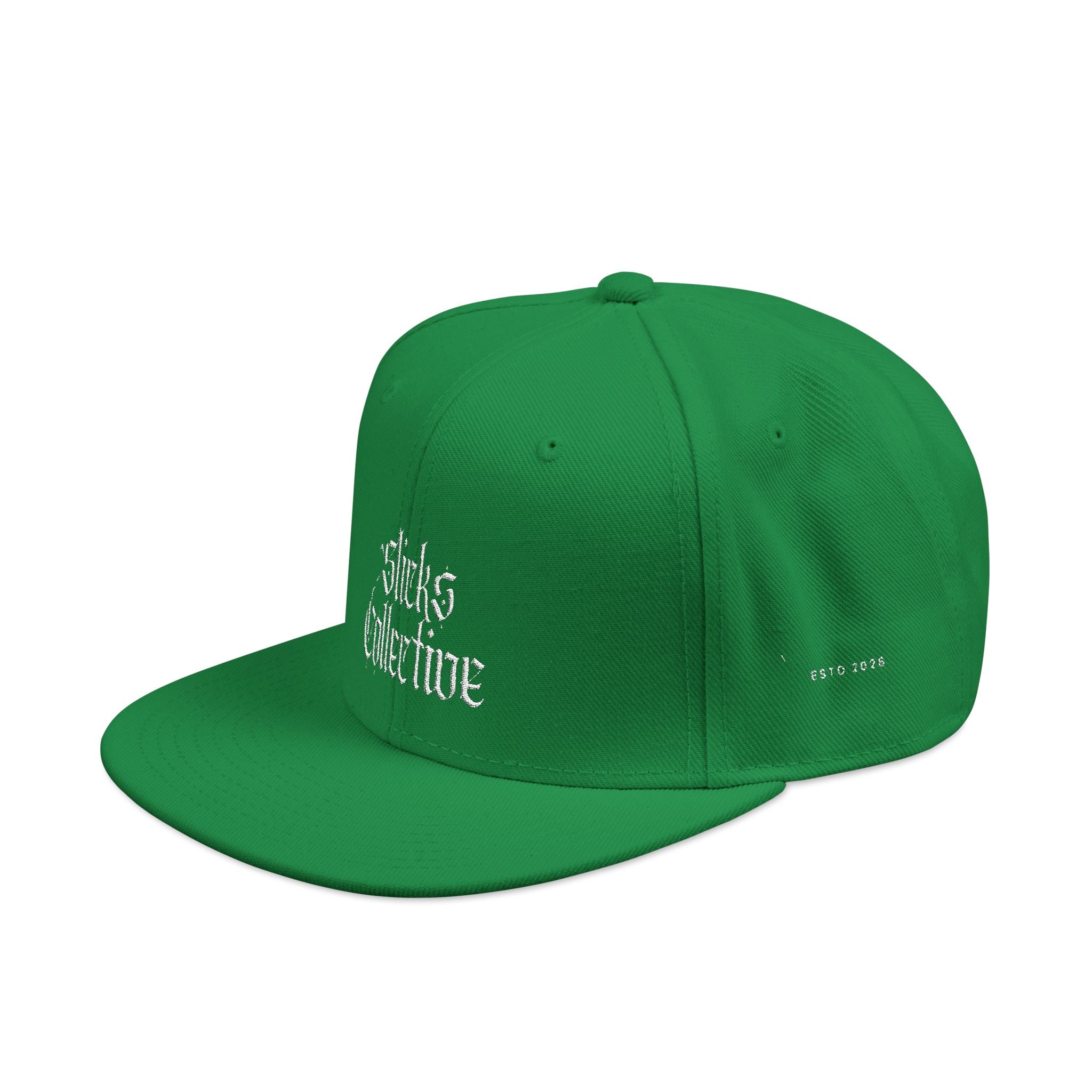 Embroidered Urban Snapback Hat — Distressed White Logo