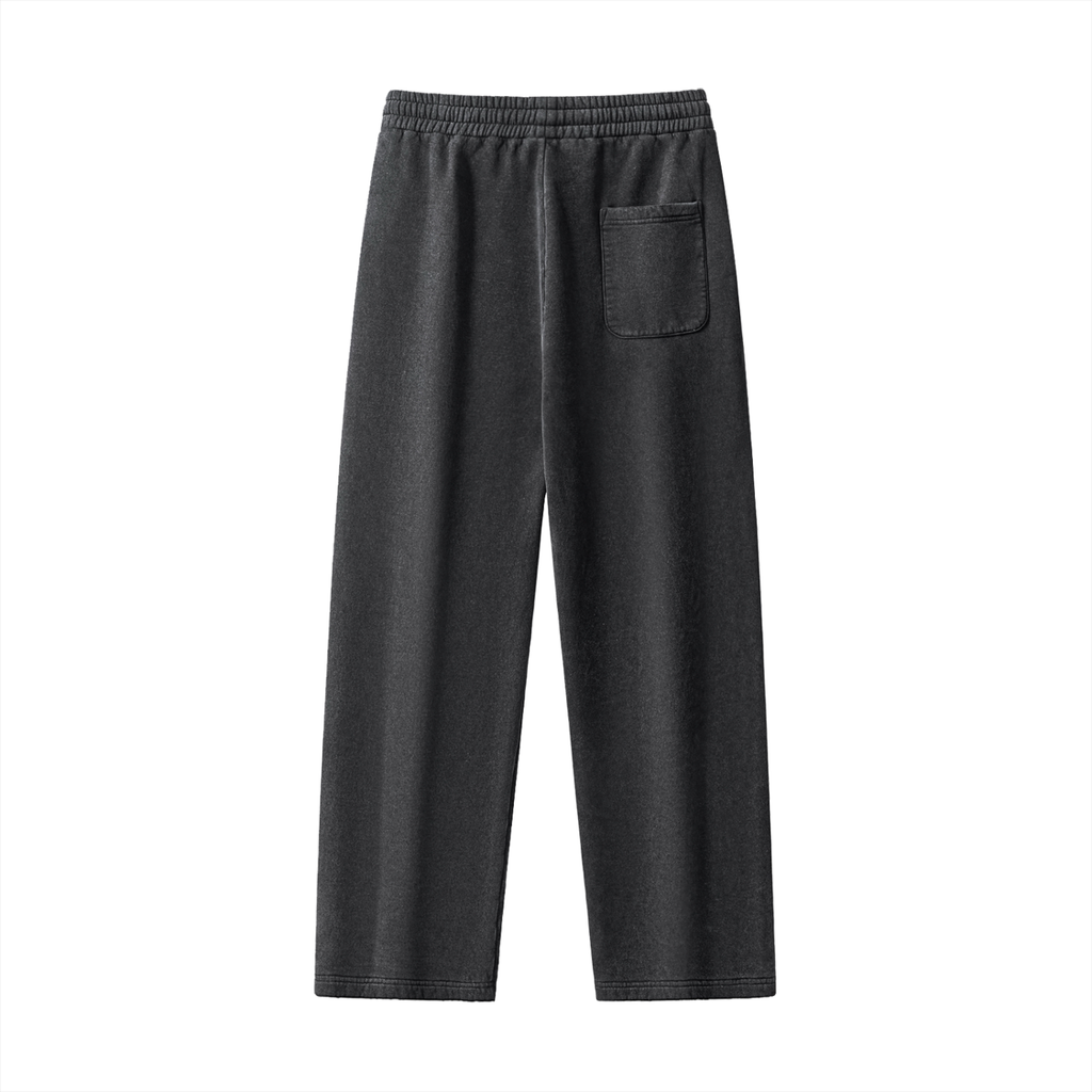 Frayed Enzyme Washed Fleece Sweatpants - *Signature*