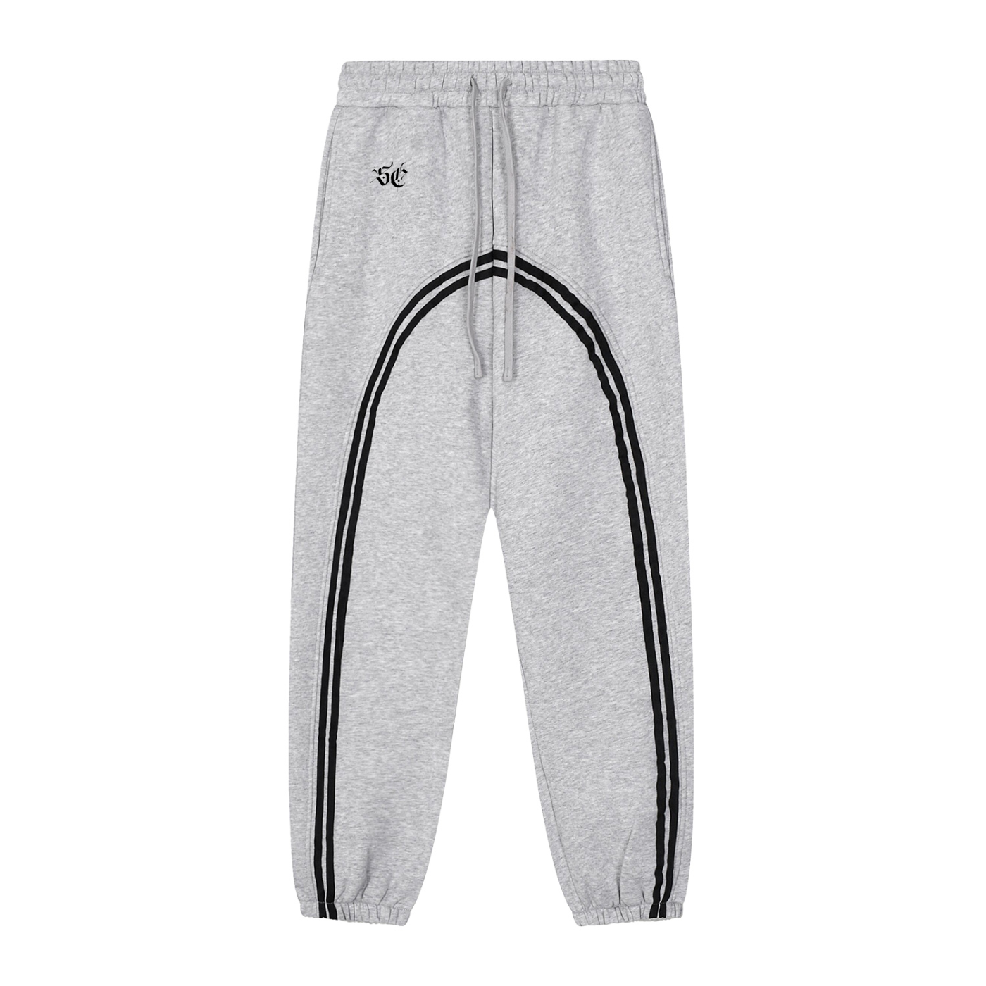 Sun Fade Contrast Tape Fleece Sweatpants - *Signature* Black Logo